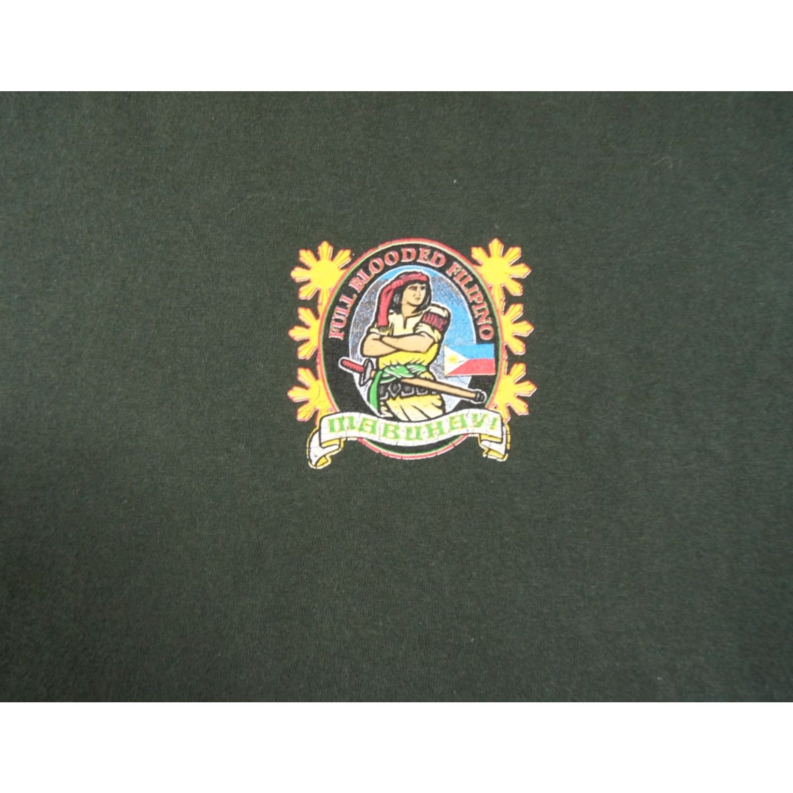 Gildan VINTAGE Filipino Shirt Mens Large Green Philippines Culture Tee Crewneck Adult Regular T-Shirt Men Vintage Graphic Logo All Seasons Size US L / EU 52-54 / 3 - 5 Thumbnail