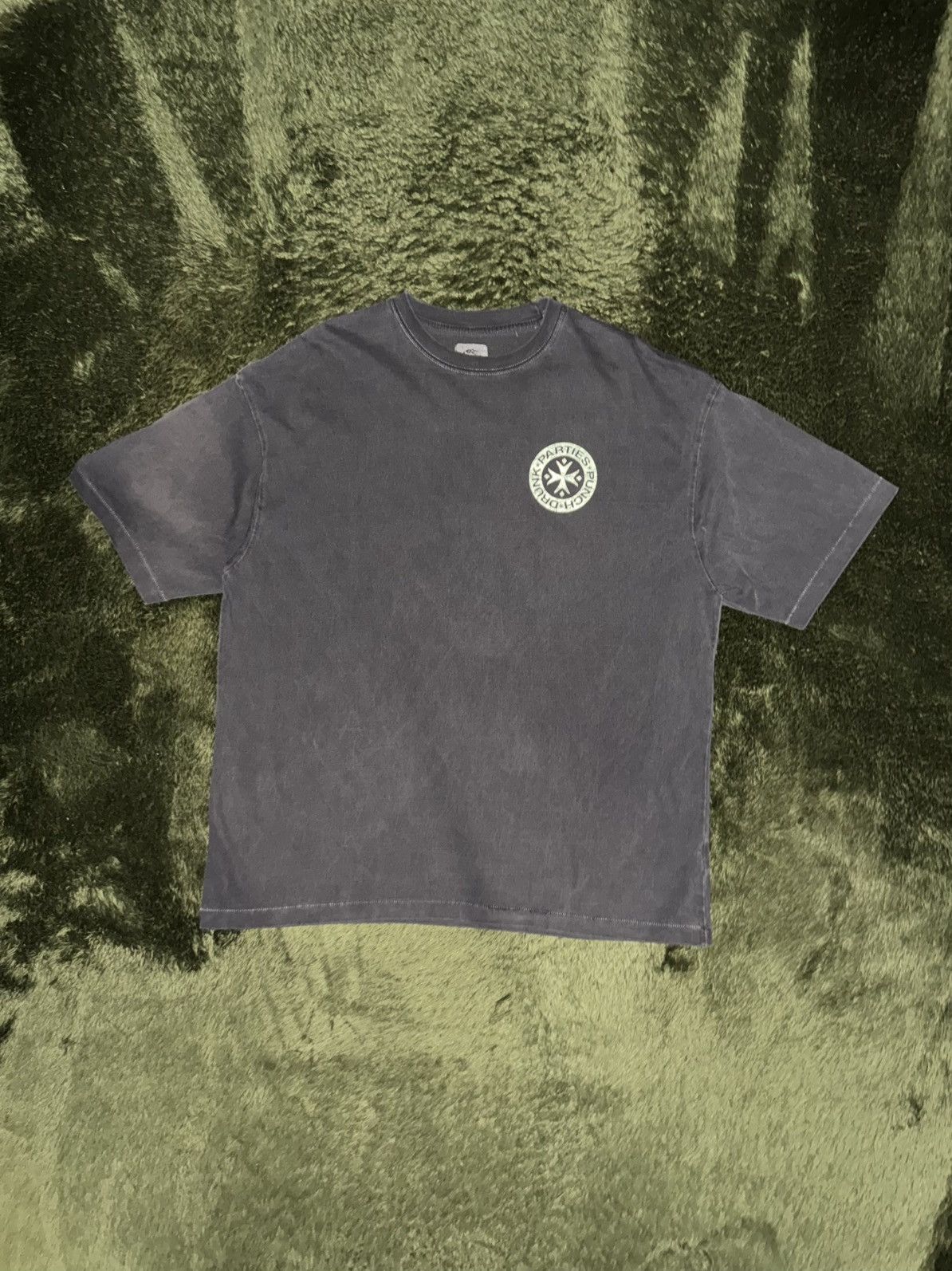 Japanese Brand [3] Punch Drunk Parties Hult Logo Dyed Single Stitch T-Shirt Size US XXL / EU 58 / 5 - 1 Thumbnail