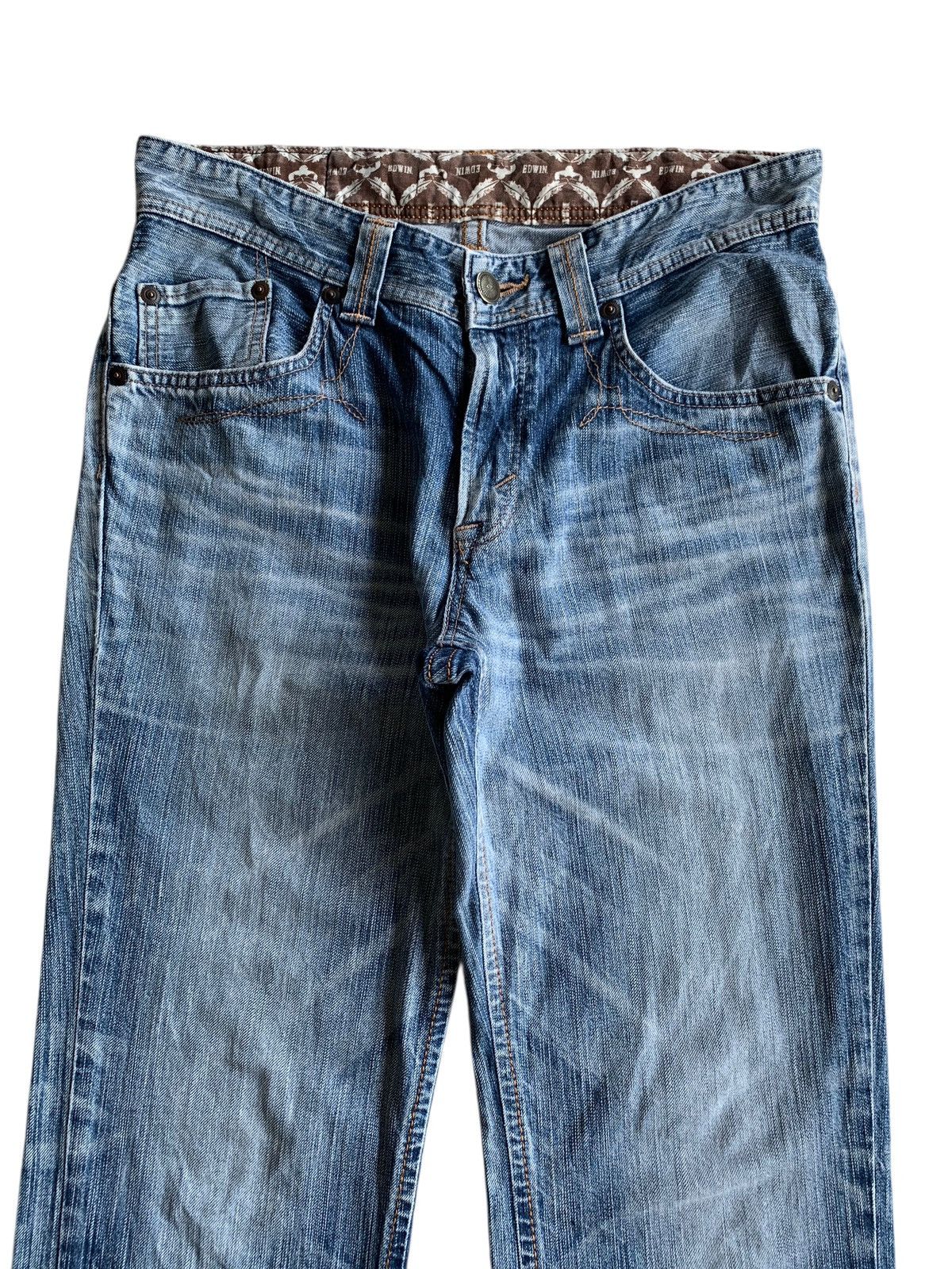 Edwin VINTAGE FLARE EDWIN XV NAVAJO FADED&RUSTY JAPANESE DENIM Size US 34 / EU 50 - 5 Thumbnail