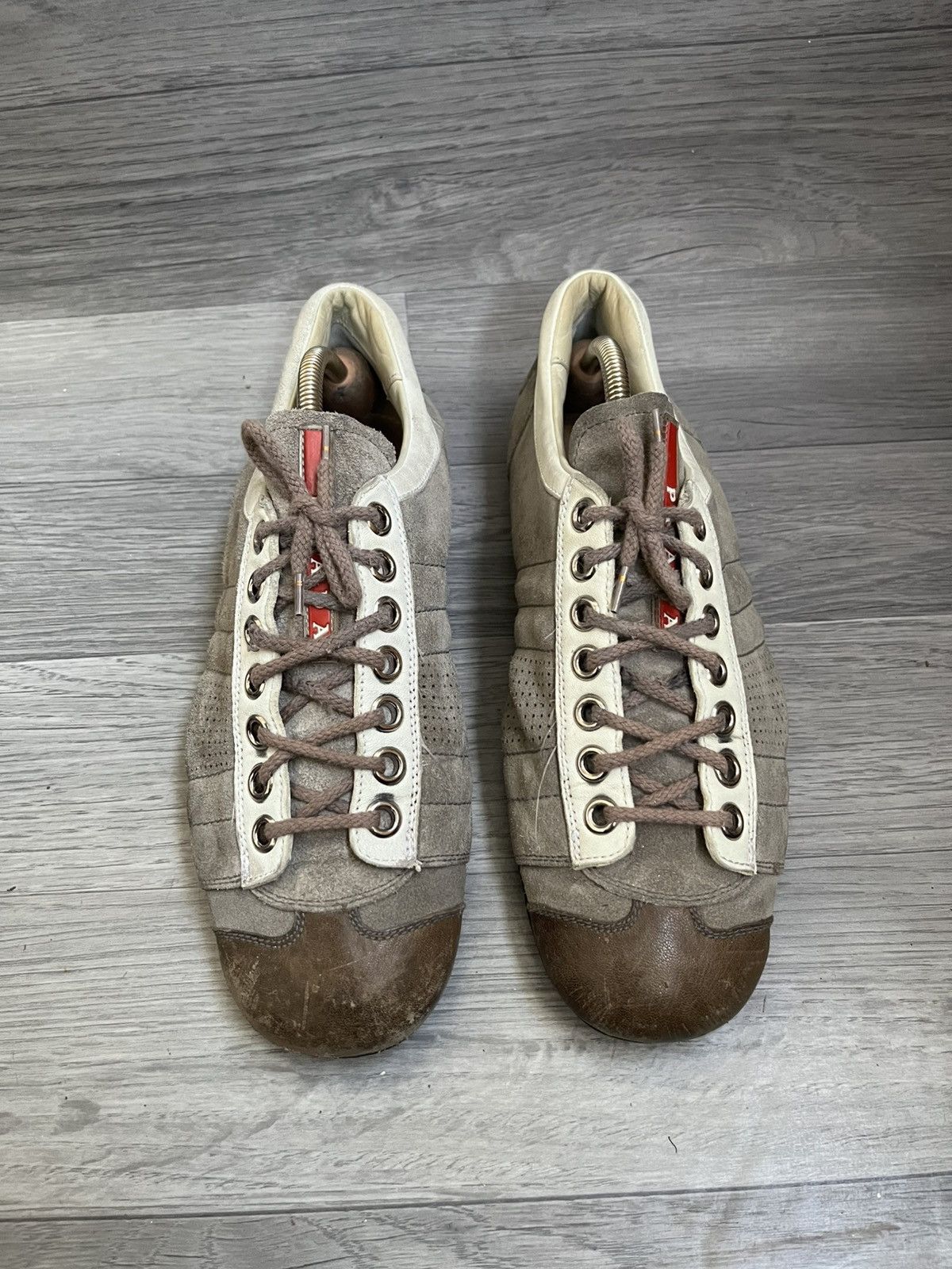 Prada Prada montecarlo suede low top sneakers uk 7.5 Size US 8.5 / EU 41-42 - 3 Thumbnail