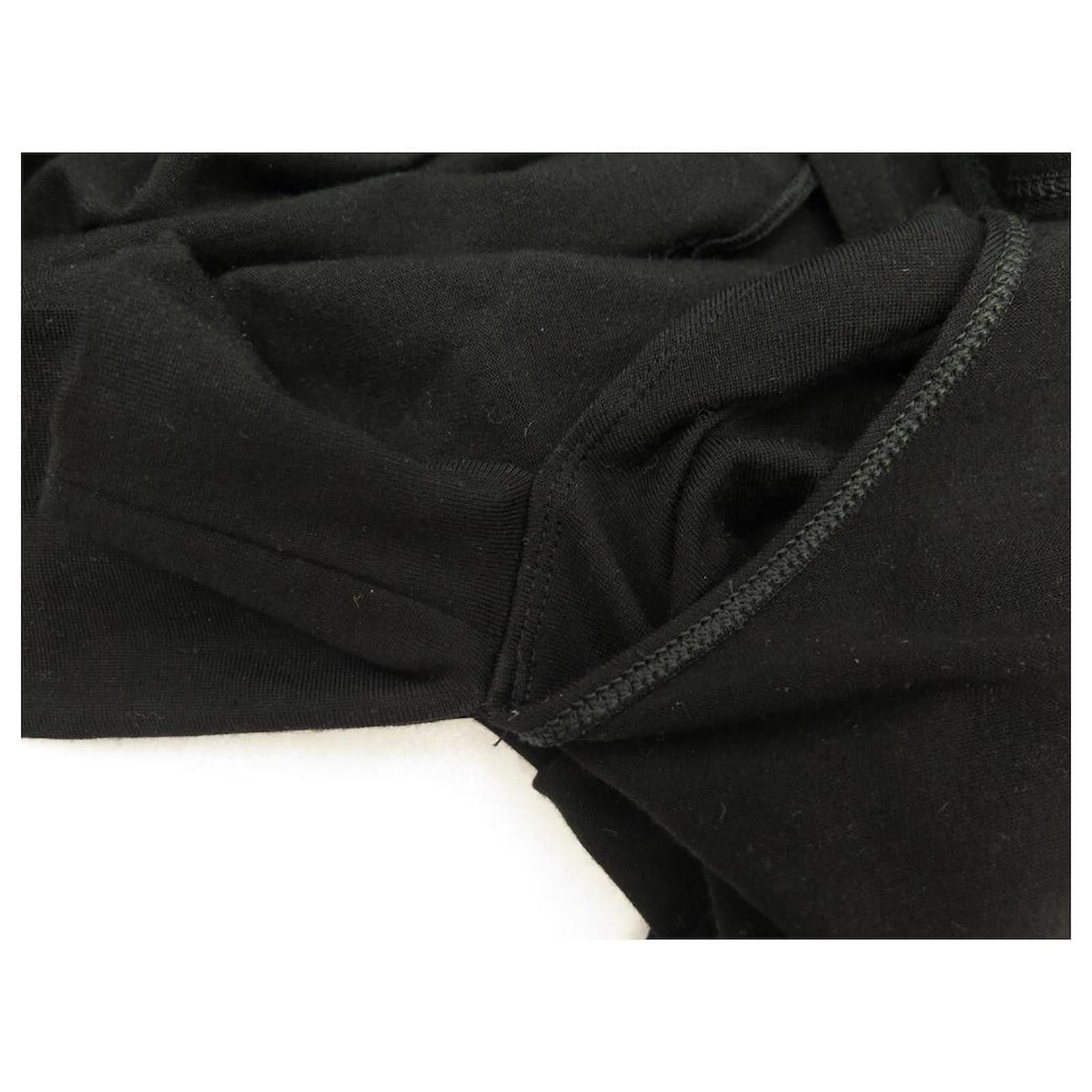 Celine o1bcso1str0824 Lolita Asymmetric Dress In Wool Jersey Black Size XXS / US 00 / IT 34 - 3 Thumbnail