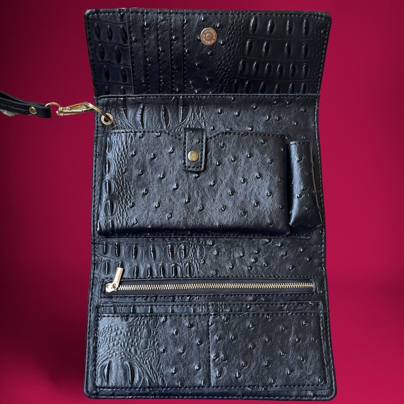 Other Pebbled Wallet Purse Textured Tri-Fold Women’s Vegan Leather Size ONE SIZE - 5 Thumbnail