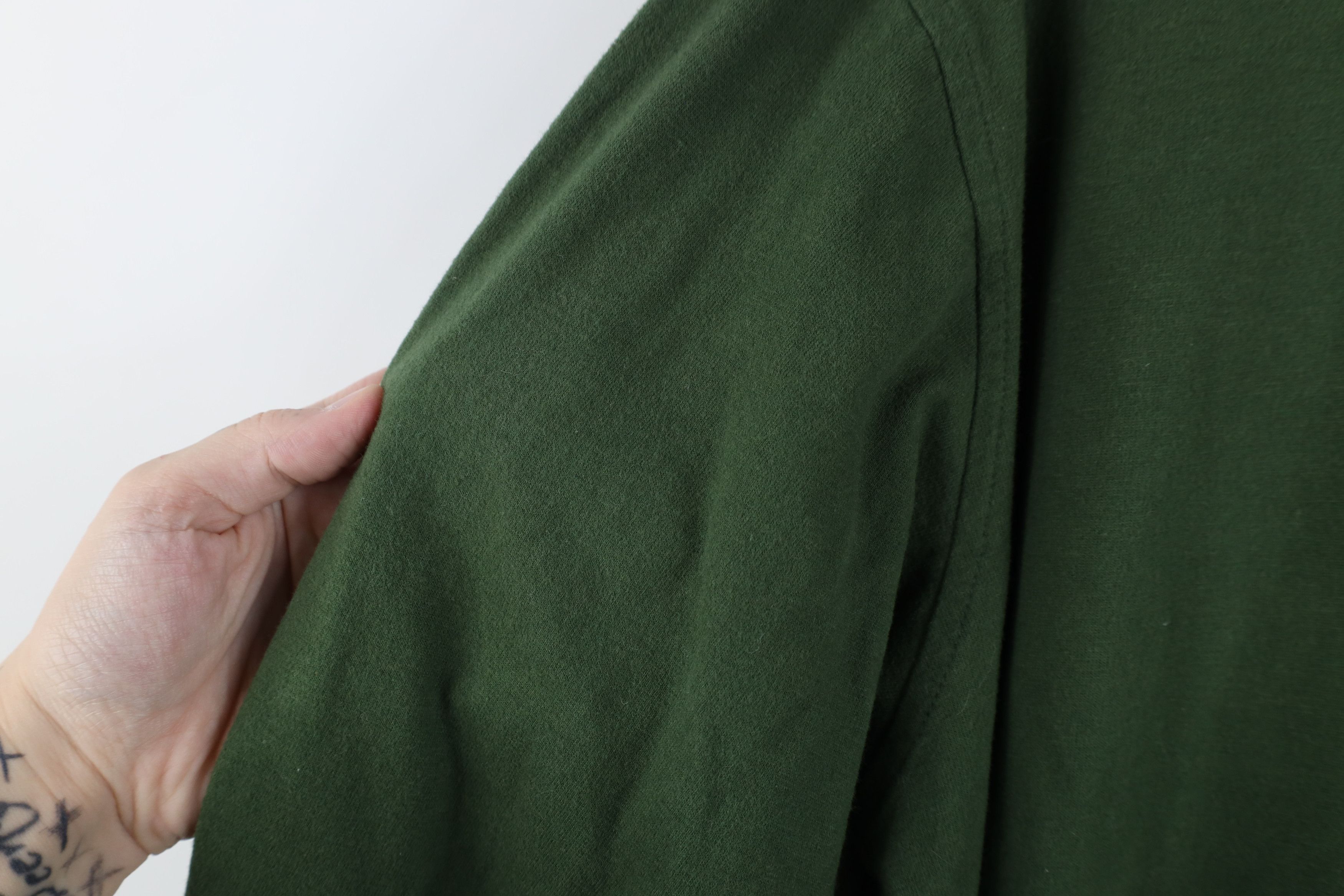 Vintage Vintage 90s Streetwear Blank Pocket Turtleneck T-Shirt Green Size US L / EU 52-54 / 3 - 10 Thumbnail
