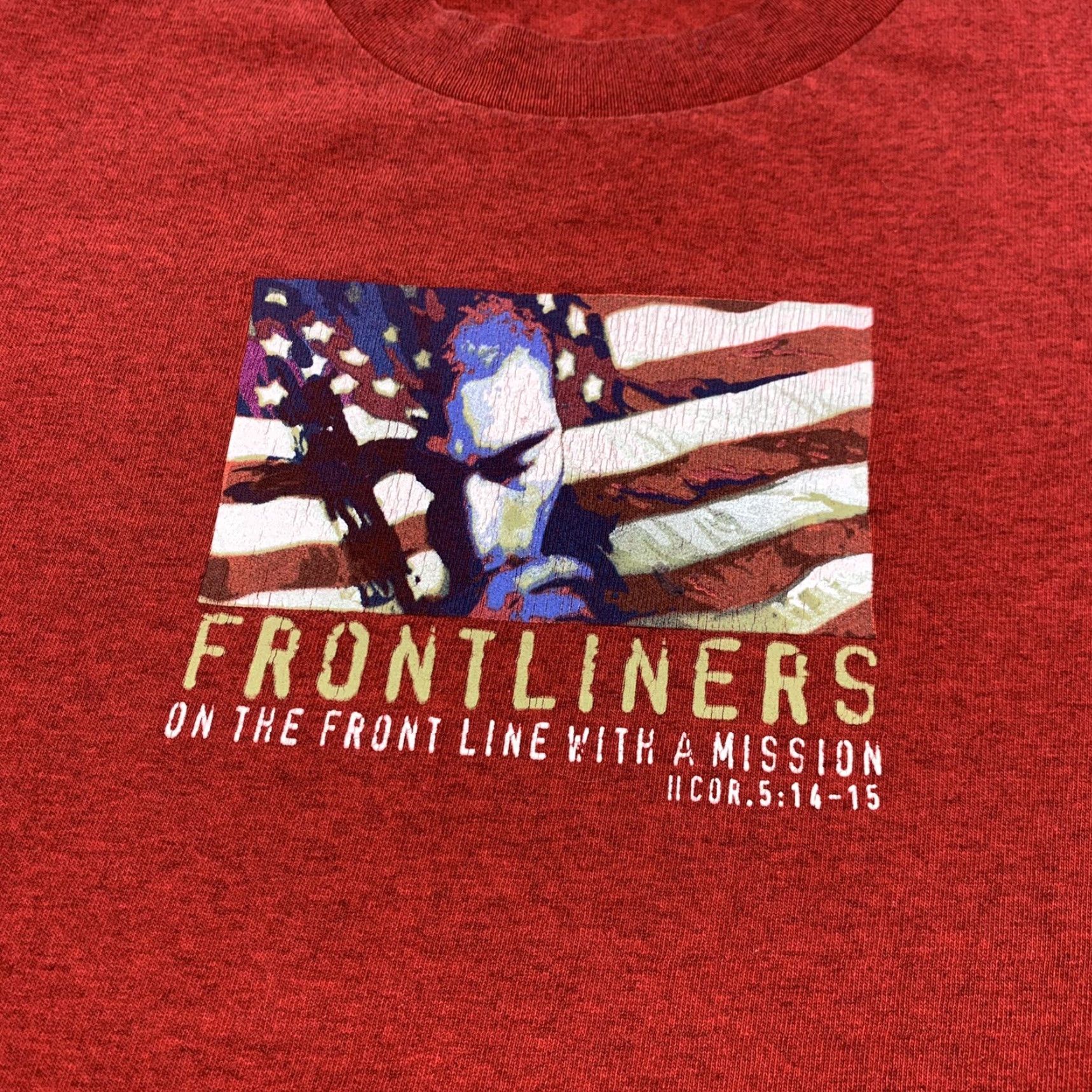 Delta VINTAGE Frontliners Tour T Shirt Mens Adult Large Red 90s Religion Church Jesus Nike? Size US L / EU 52-54 / 3 - 2 Thumbnail