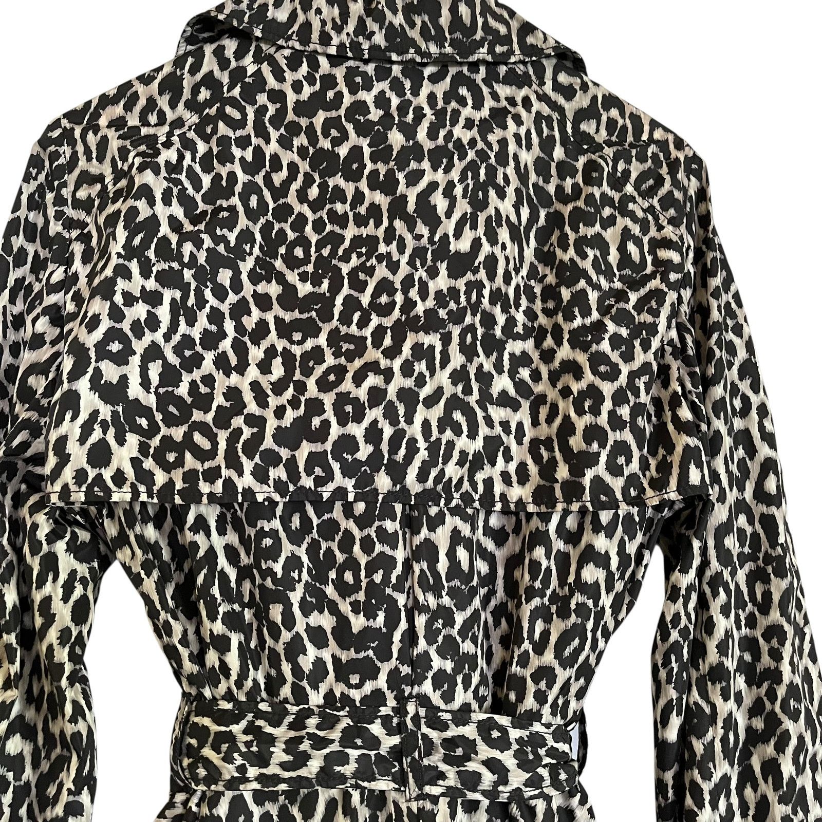 PAULE KA Paule Ka Leopard Print Technical Cotton Women's Trench Coat Size XL / US 12-14 / IT 48-50 - 8 Thumbnail