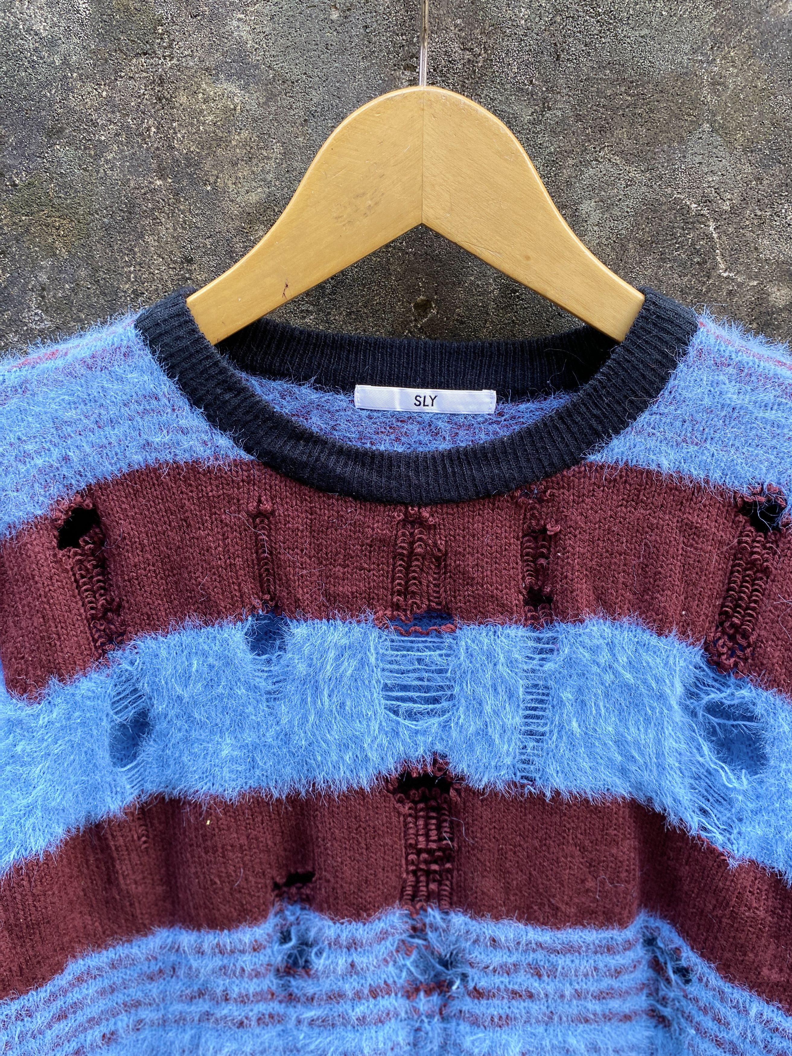If Six Was Nine Japanese SLY Distressed grunge Punk Knit Sweater Size US M / EU 48-50 / 2 - 4 Thumbnail