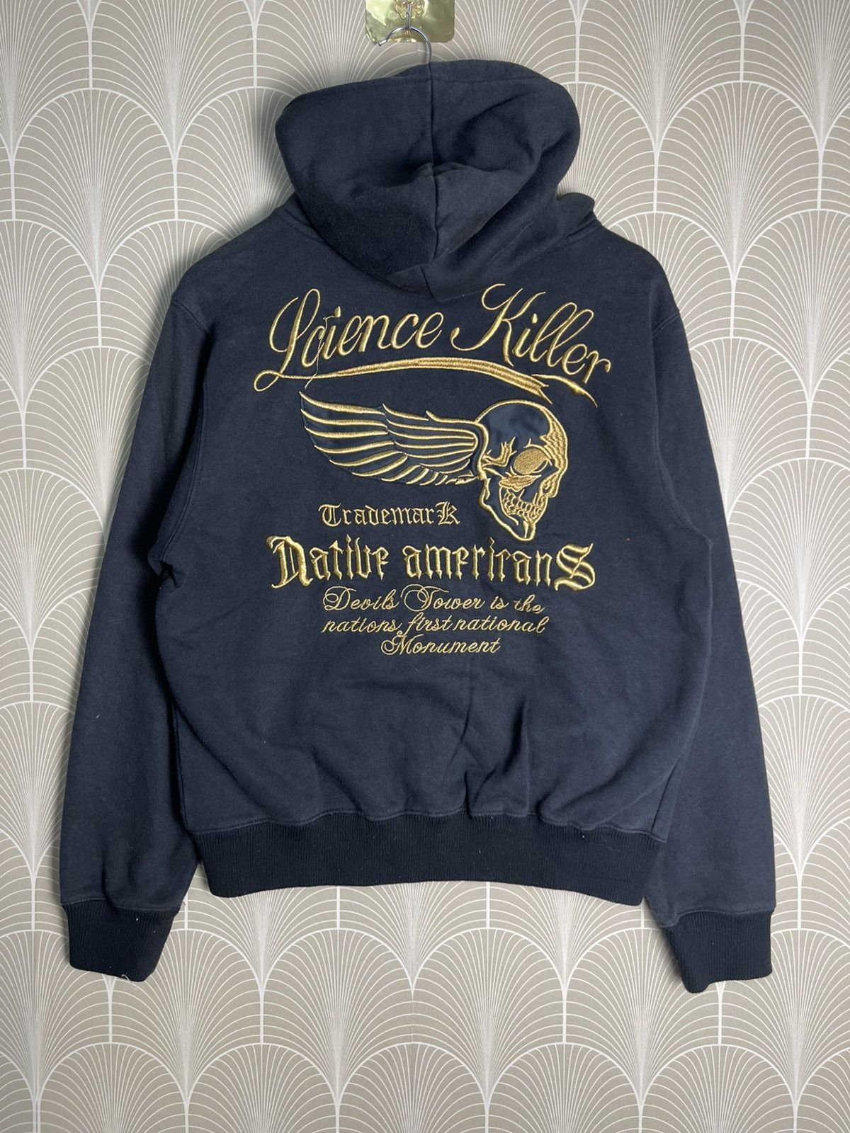 Native × Seditionaries × Vintage 2000s JAPANESE LUCIENCE KILLER SKULL HOODIE EMBROIDERED Size US M / EU 48-50 / 2 - 1 Thumbnail