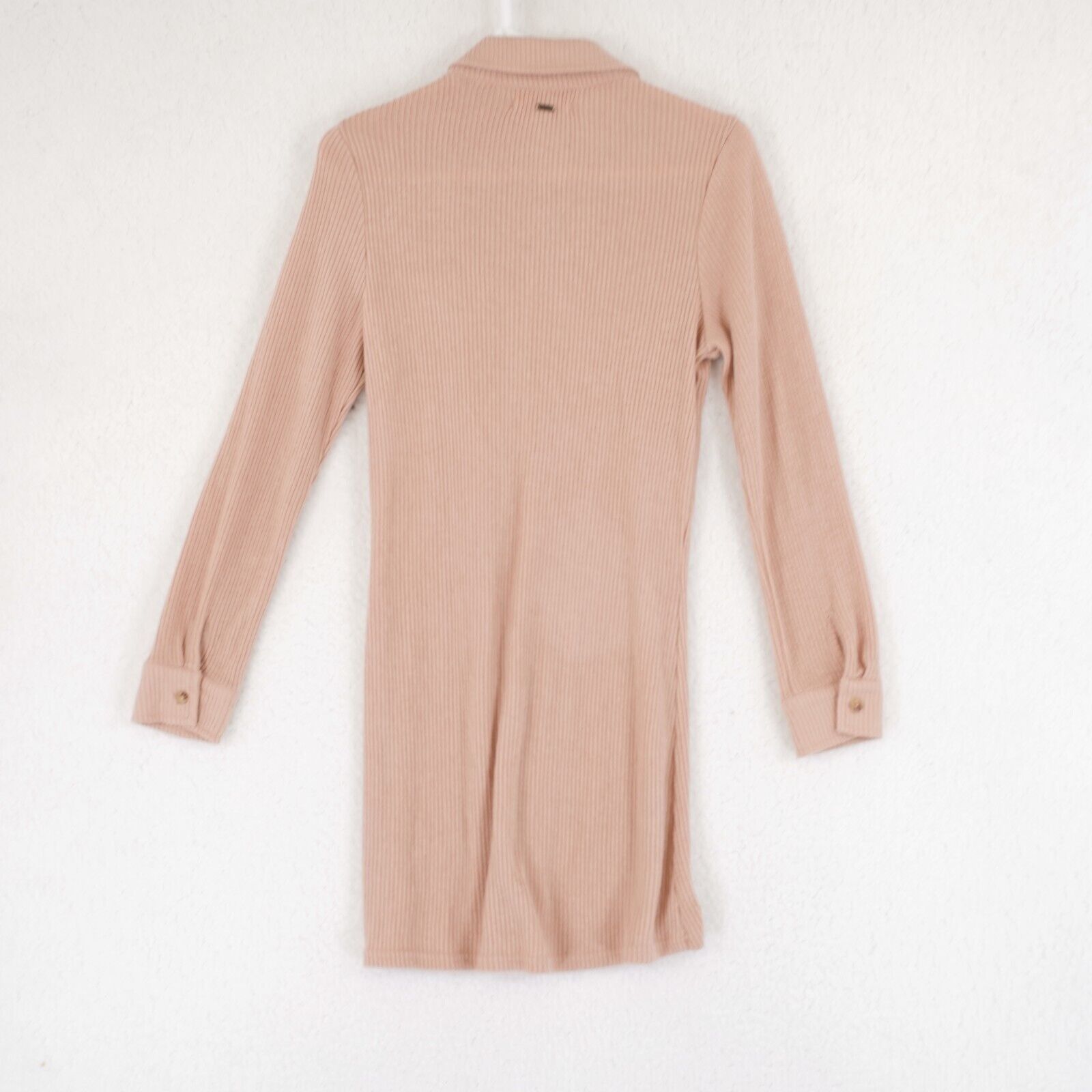 O'Neill O'Neil Long Sleeve Ribbed Peach Sweater Dress Medium Button Size M / US 6-8 / IT 42-44 - 4 Thumbnail