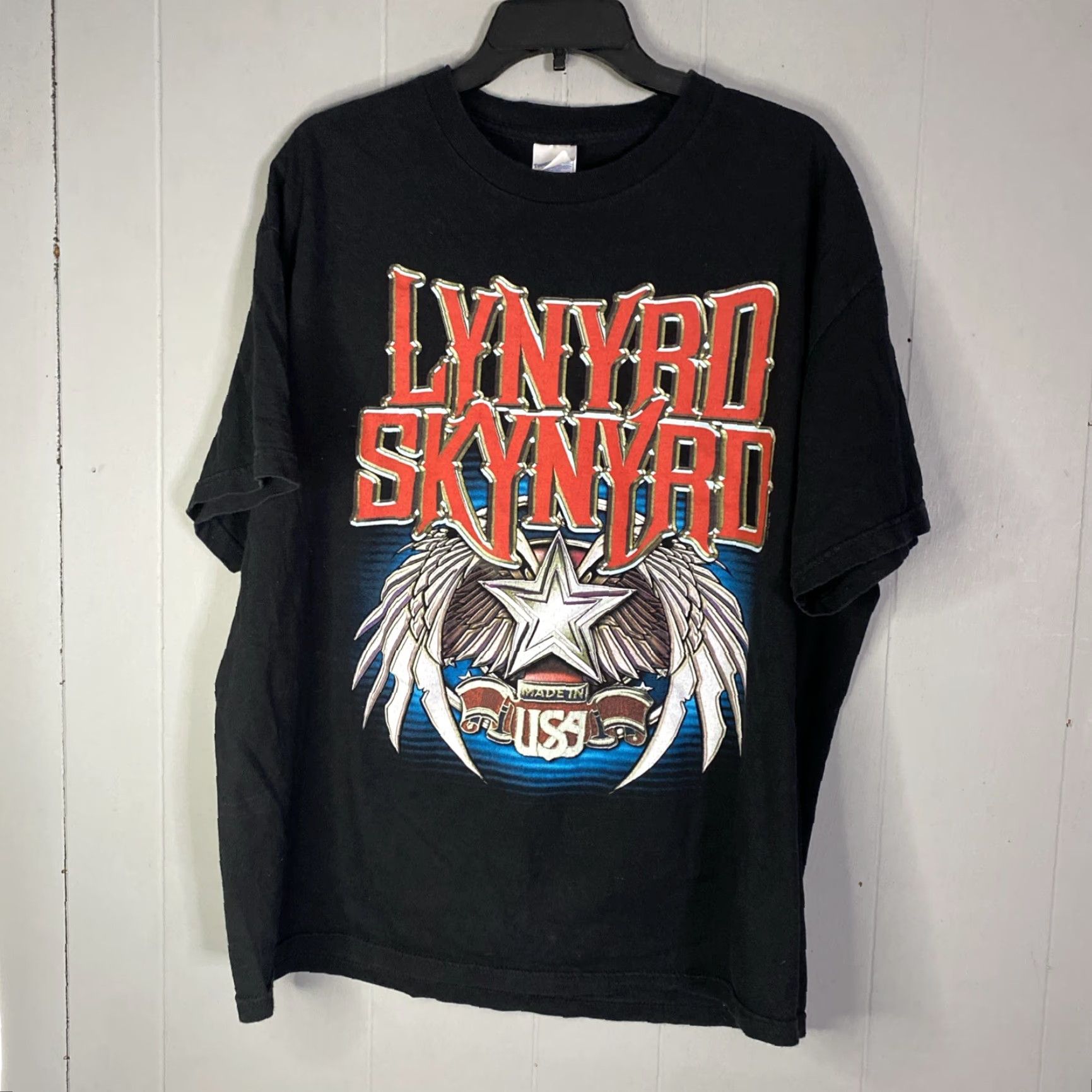 Vintage VINTAGE Lynyrd Skynyrd T-Shirt XL Black Rock Cotton Crew Neck Short Sleeve 90s Concert Unisex Adults Big & Tall TS Shirt Men Women Size US XL / EU 56 / 4 - 4 Thumbnail