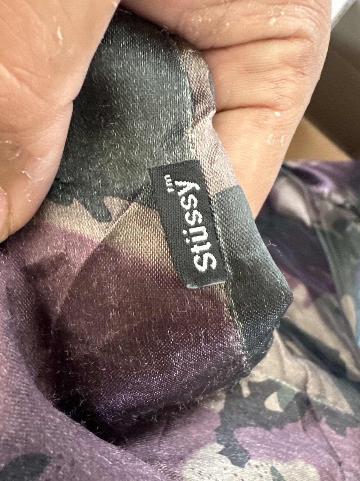Stussy VINTAGE STUSSY WINE CAMO SATIN BOMBER JACKET Size US XL / EU 56 / 4 - 10 Thumbnail