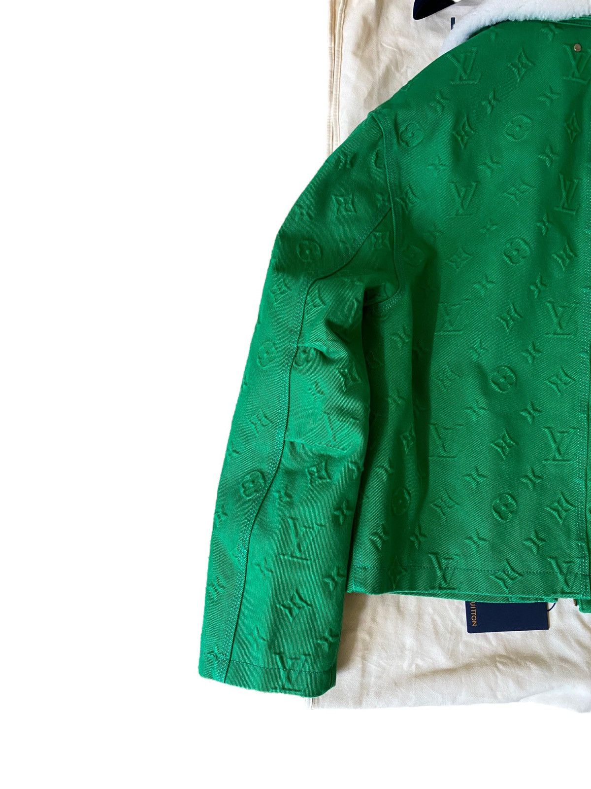 Louis Vuitton Louis Vuitton Carpenter Green 46 Denim Jacket 3D Monogram Size US S / EU 44-46 / 1 - 10 Thumbnail