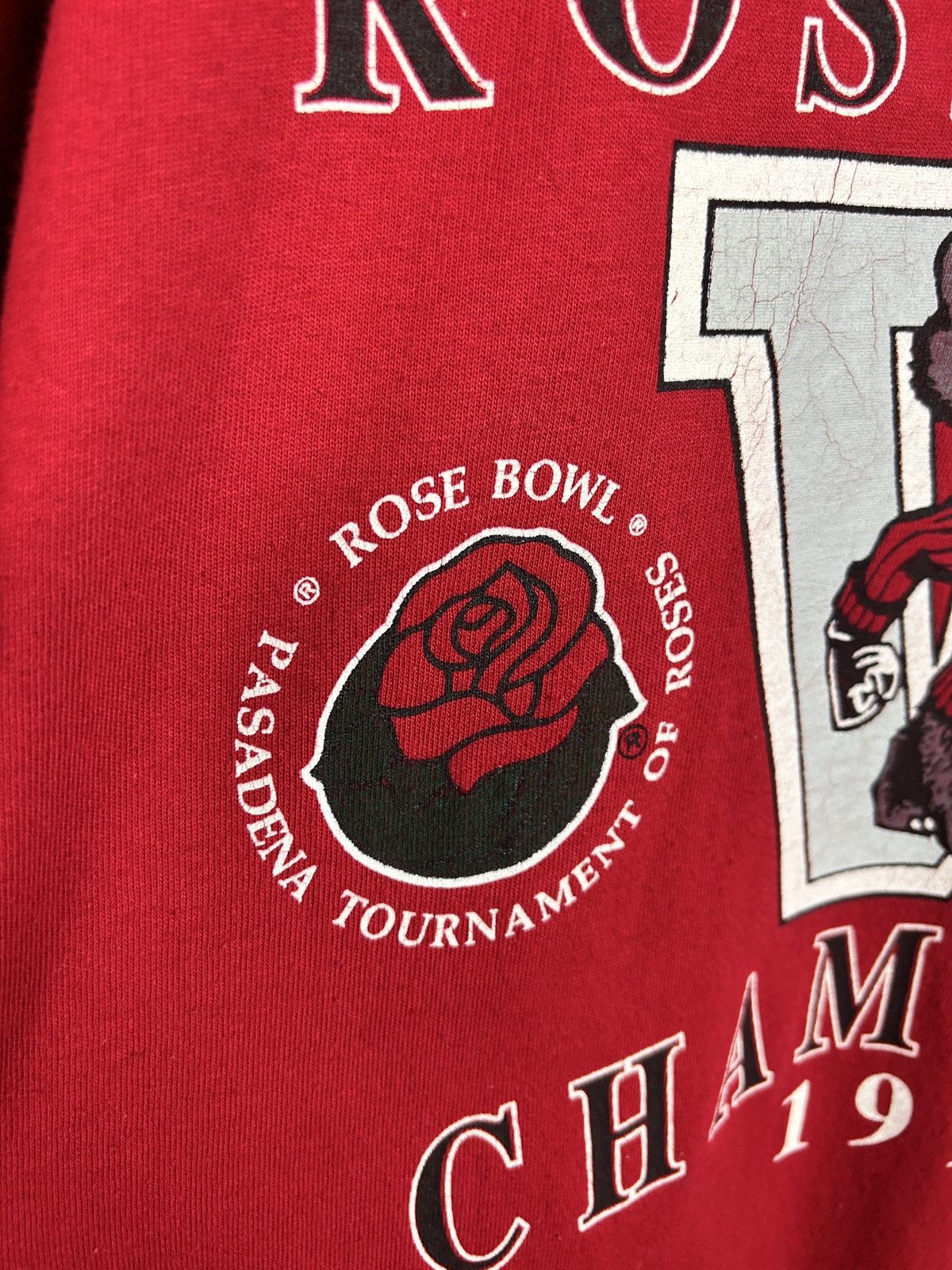 NFL 90s Rose Bown Wisconsin Badgers 1994 Champions T-Shirt Red L Size US L / EU 52-54 / 3 - 3 Thumbnail