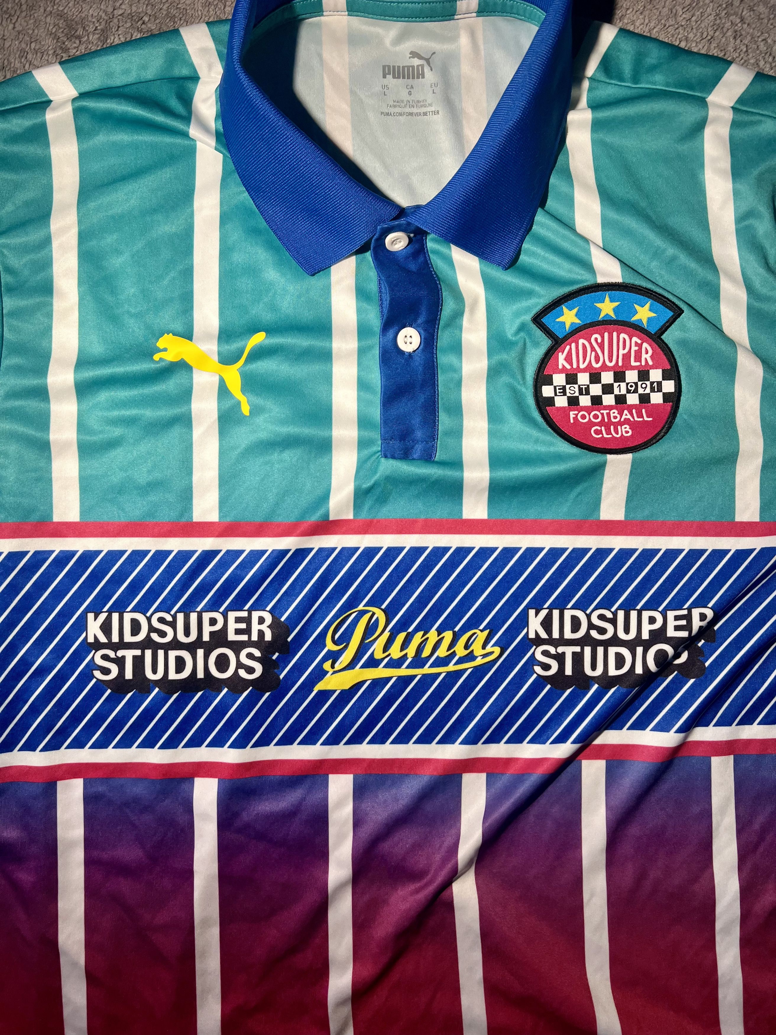 KidSuper × Puma Puma x KidSuper Jersey - Spectra Green Size US L / EU 52-54 / 3 - 6 Thumbnail