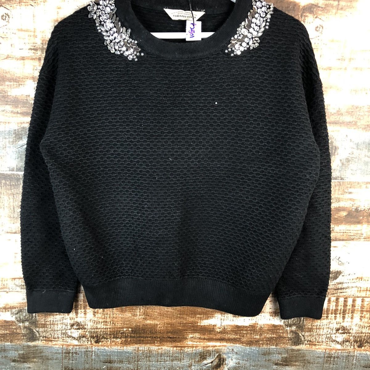 Homespun Knitwear × Japanese Brand Torrazo Donna Black vintage Knitwear #A2501 Size S / US 4 / IT 40 - 3 Thumbnail