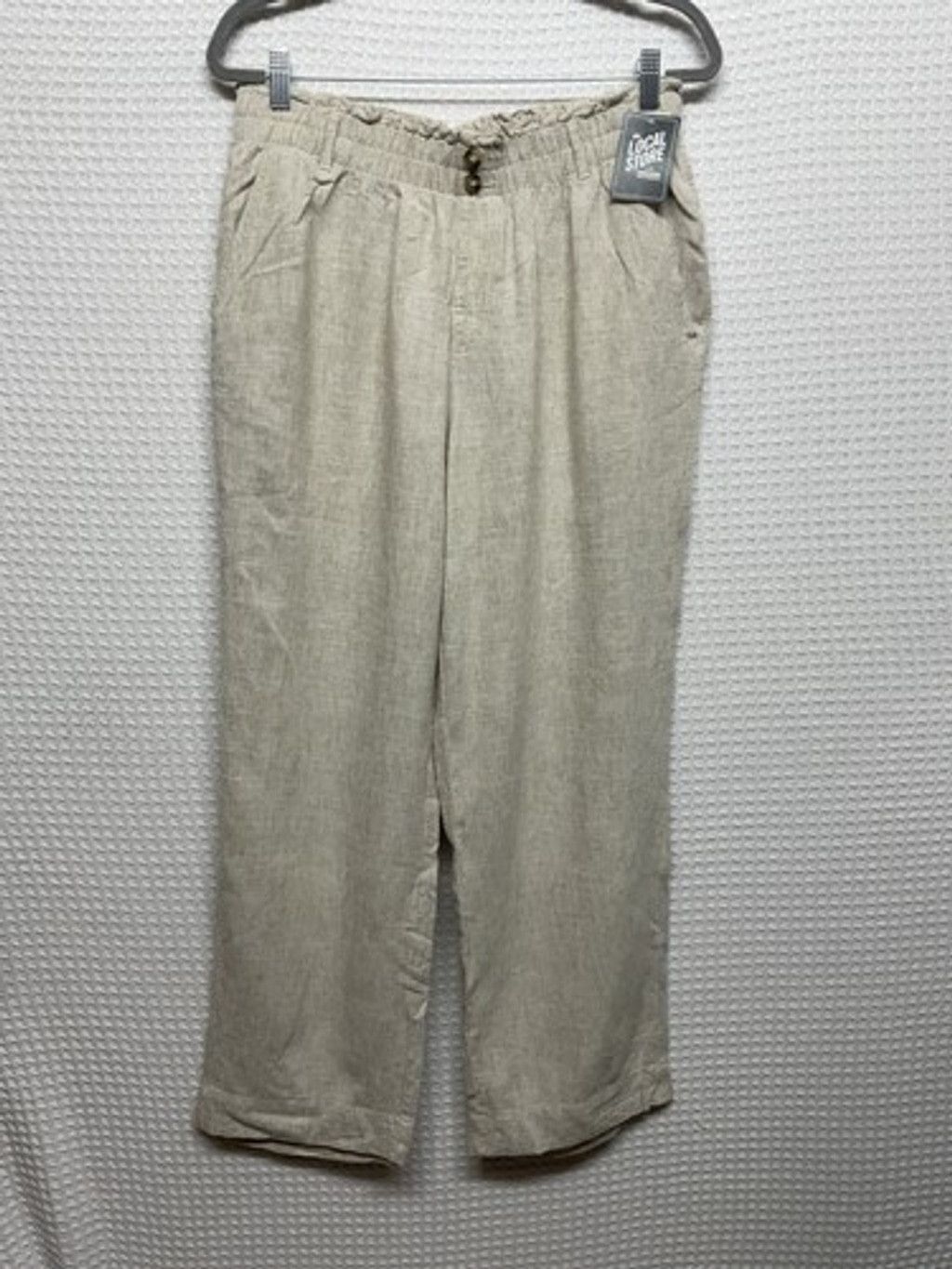 Other NWT Briggs Paper Bag Pleated Lagenlook WideLeg Pants Women L Size 32" / US 10 / IT 46 - 9 Thumbnail