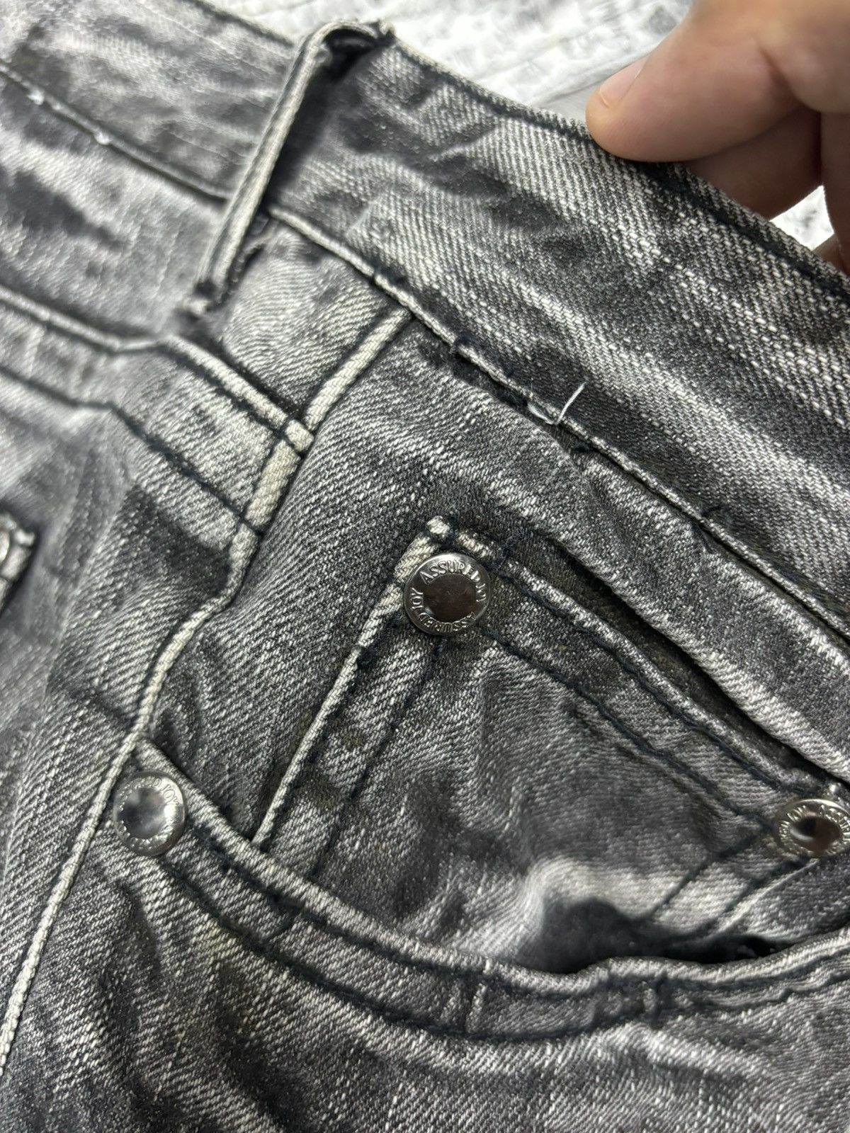 Le Grande Bleu (L.G.B.) 🔥RARE VINTAGE JAPANESE PROSPERITY DENIM DISTRESS JEANS Size US 32 / EU 48 - 16 Thumbnail