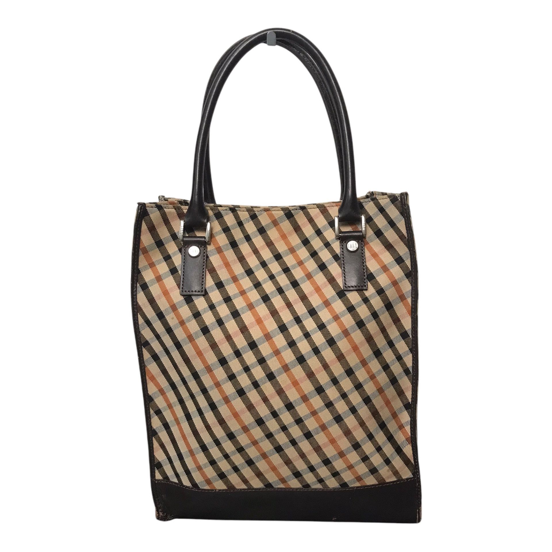 DAKS × Japanese Brand Vintage Dark Half Leather Tote Bag Size ONE SIZE - 4 Thumbnail