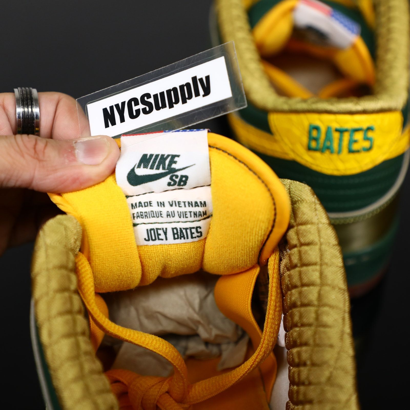 Nike 2018 Nike SB Dunk Low Doernbecher Joey Bates Gold BV8740 377 Size US 14 / EU 47 - 11 Thumbnail