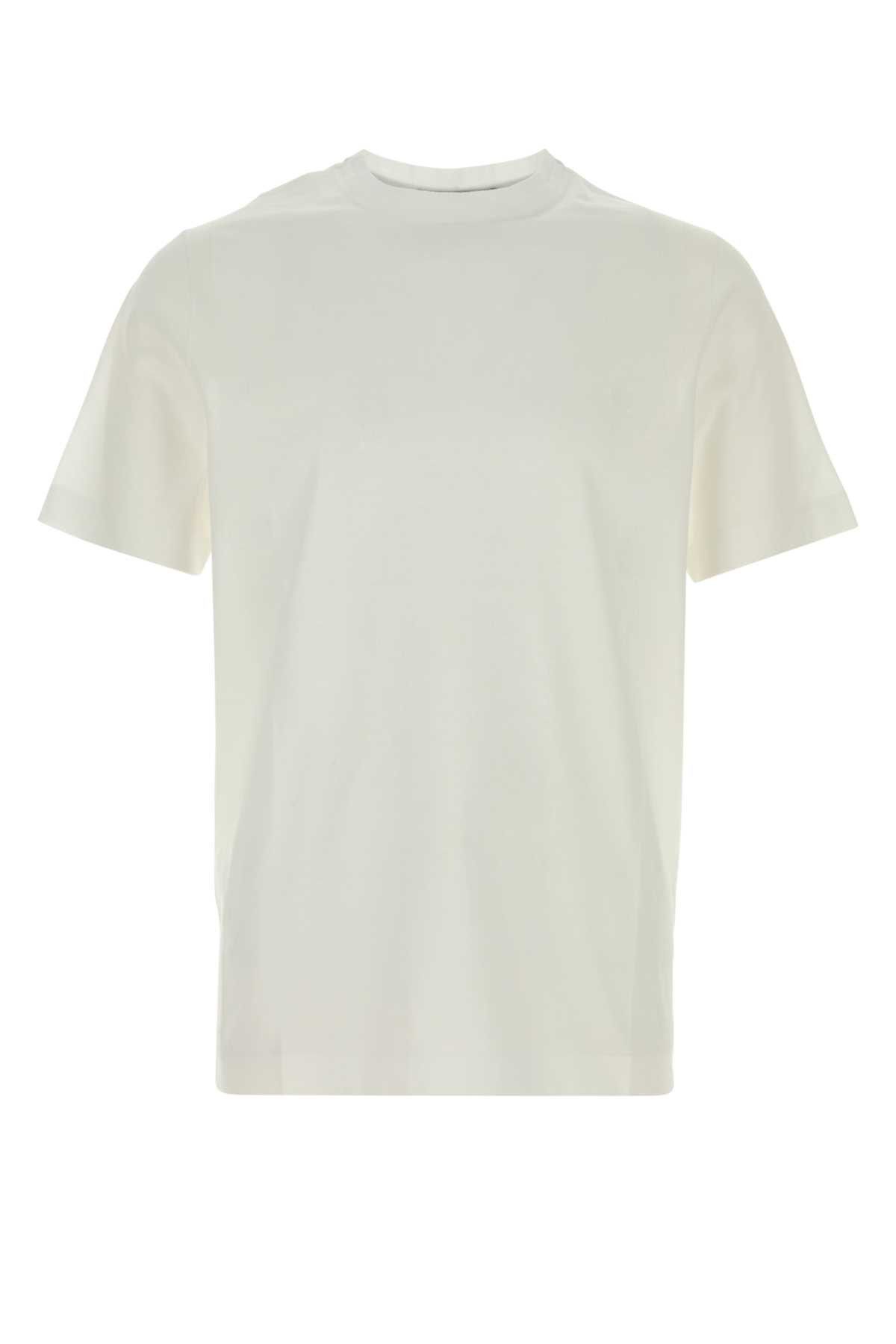 Canali White Cotton T-Shirt Size US M / EU 48-50 / 2 - 1 Thumbnail