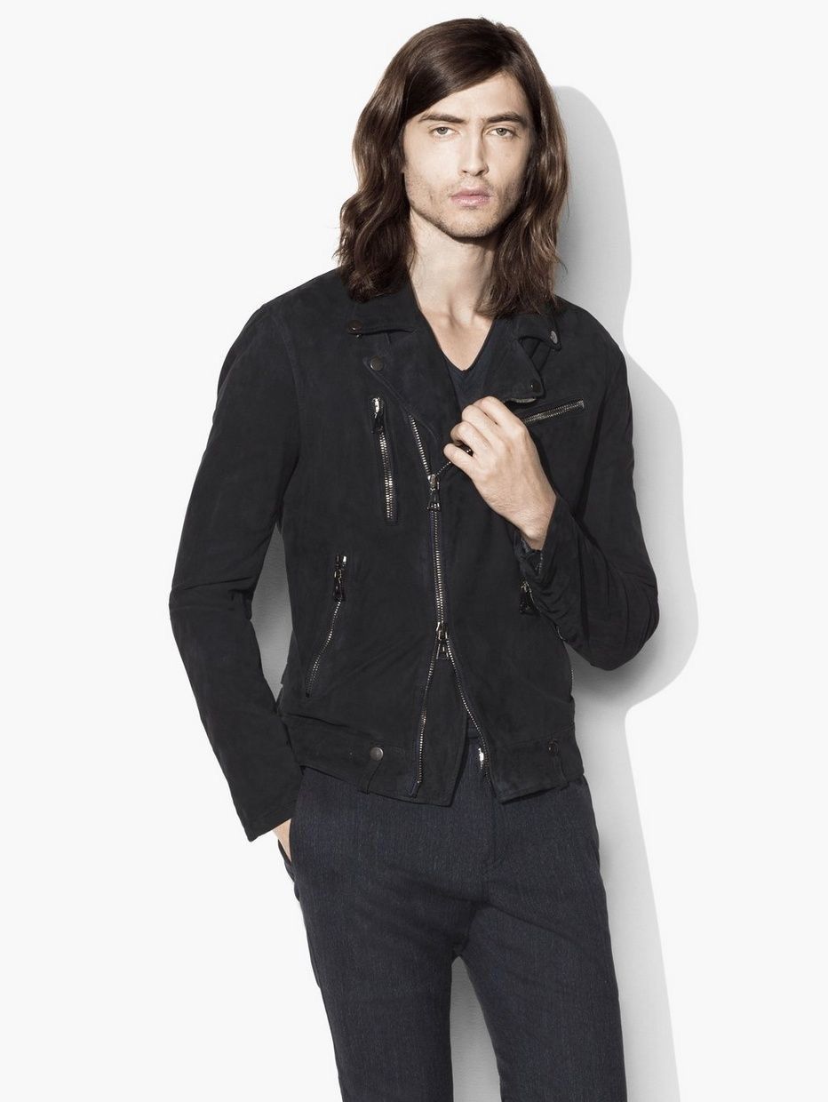 John Varvatos Suede Chelsea Biker Jacket Size EU 46 USA 36 Size US S / EU 44-46 / 1 - 1 Thumbnail
