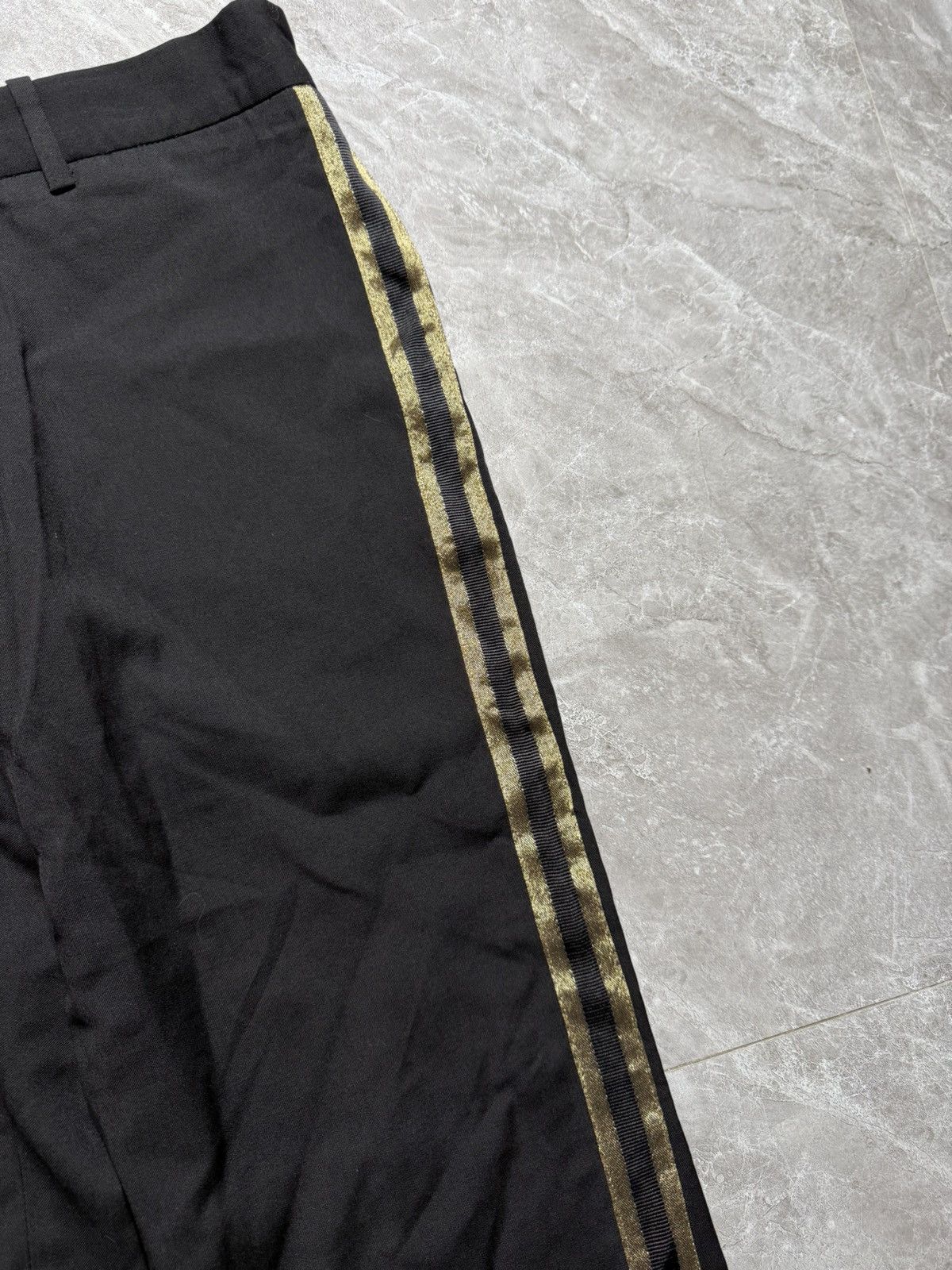 Alexander McQueen Alexander Mcqueen A/W 04 “Texist” Gold Sideband Wool Trouser Size US 31 - 2 Thumbnail