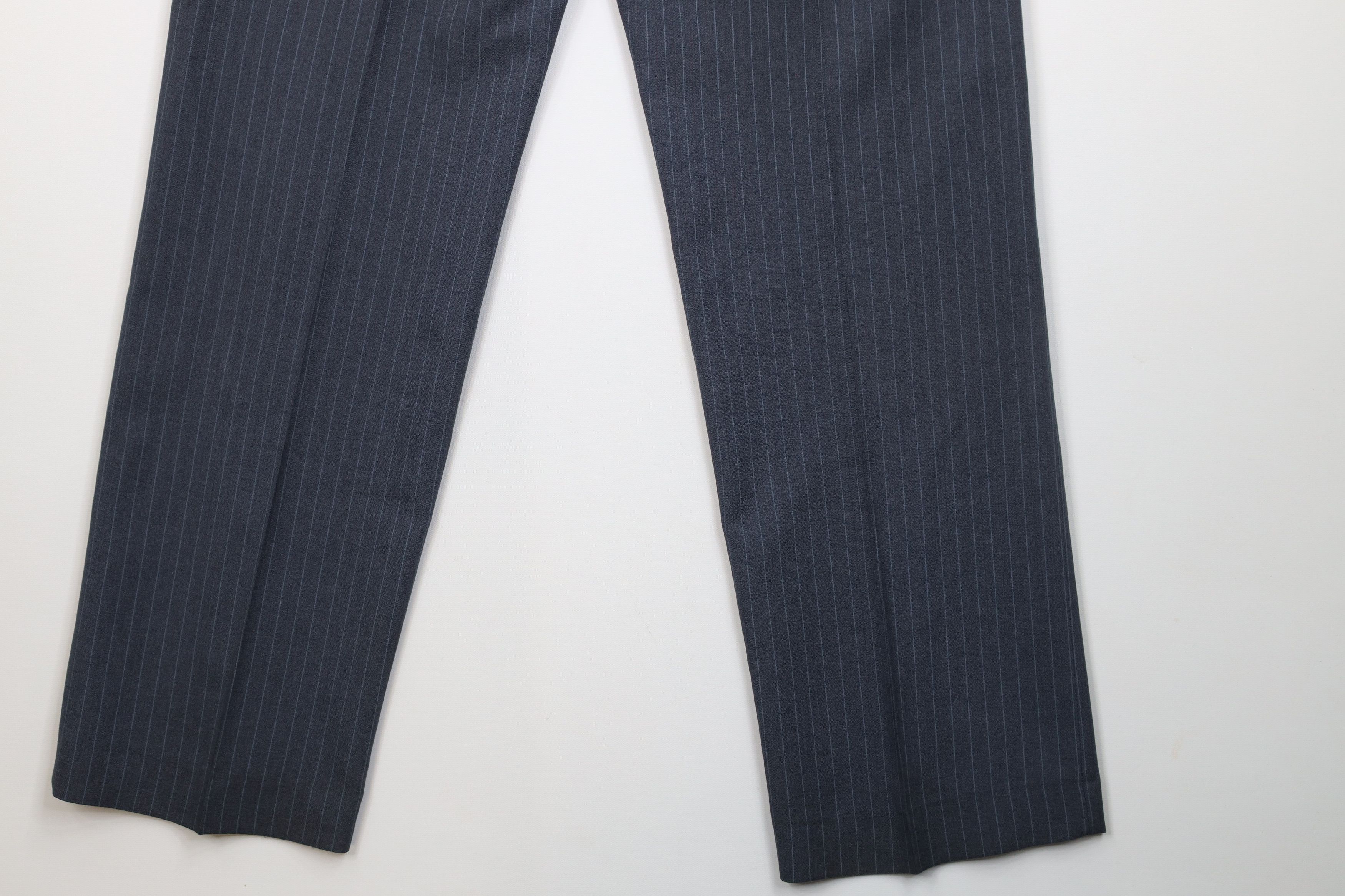 Vintage Vntage 70s Streetwear Pinstriped Knit Wide Leg Chino Pants Size US 34 / EU 50 - 13 Thumbnail