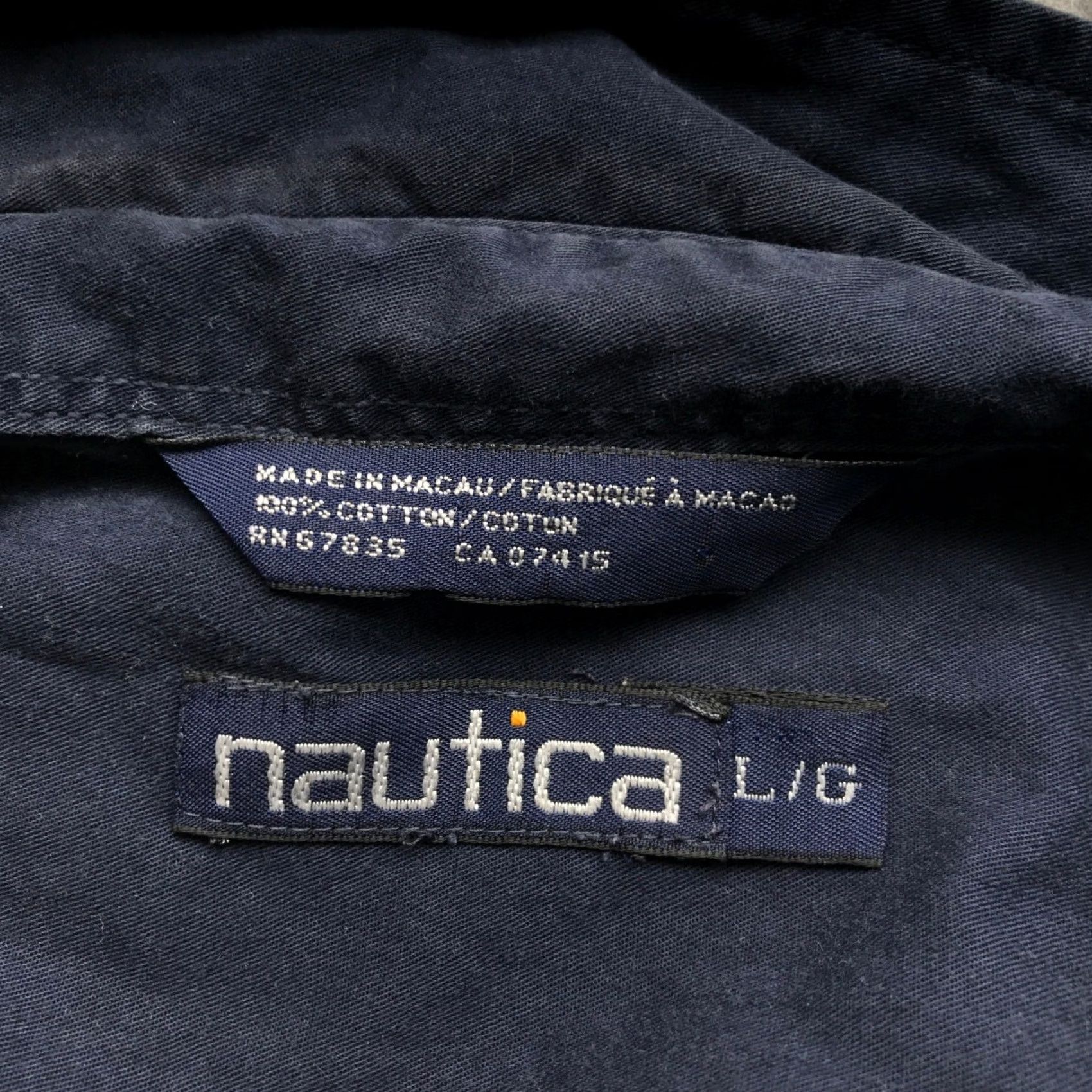 Nautica VINTAGE Nautica Button-Up Shirt Men Large L Navy Surf Wind Summer Casual Size US L / EU 52-54 / 3 - 4 Thumbnail