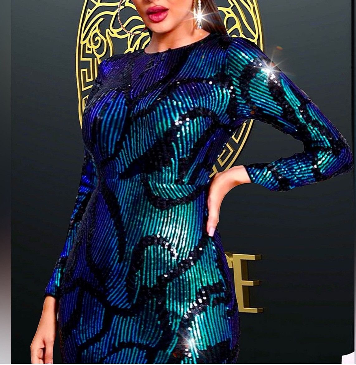 Designer × Other Nwt, Lavishly Paris Women’s Backless Sequin Dress Size M / US 6-8 / IT 42-44 - 12 Thumbnail