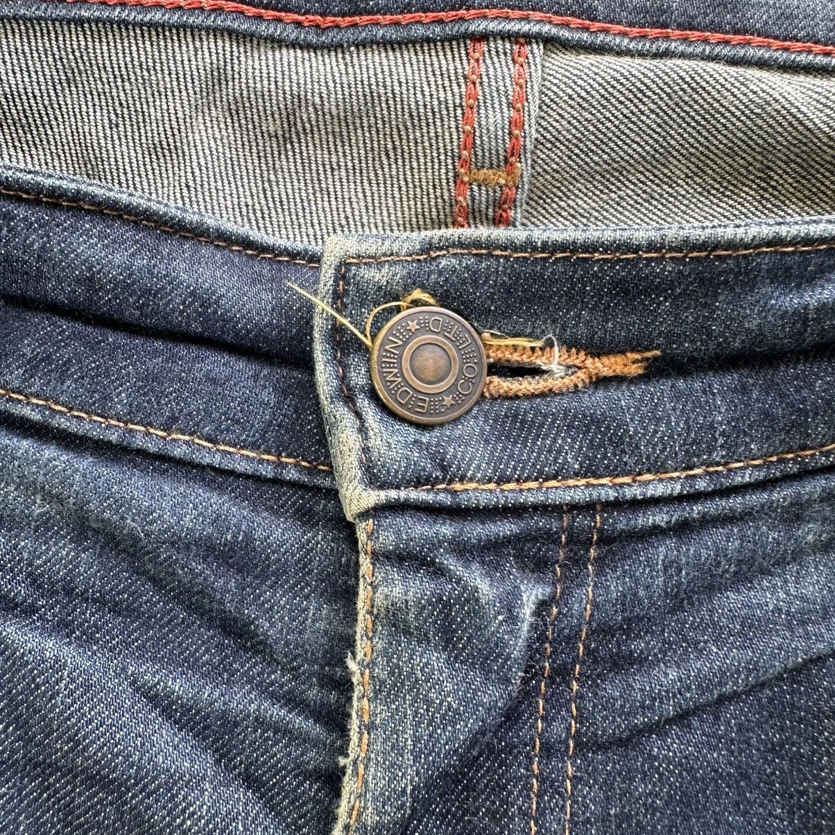 Japanese Brand Vintage Edwin Faded Denim Jean Pant W33 Size US 33 - 4 Thumbnail