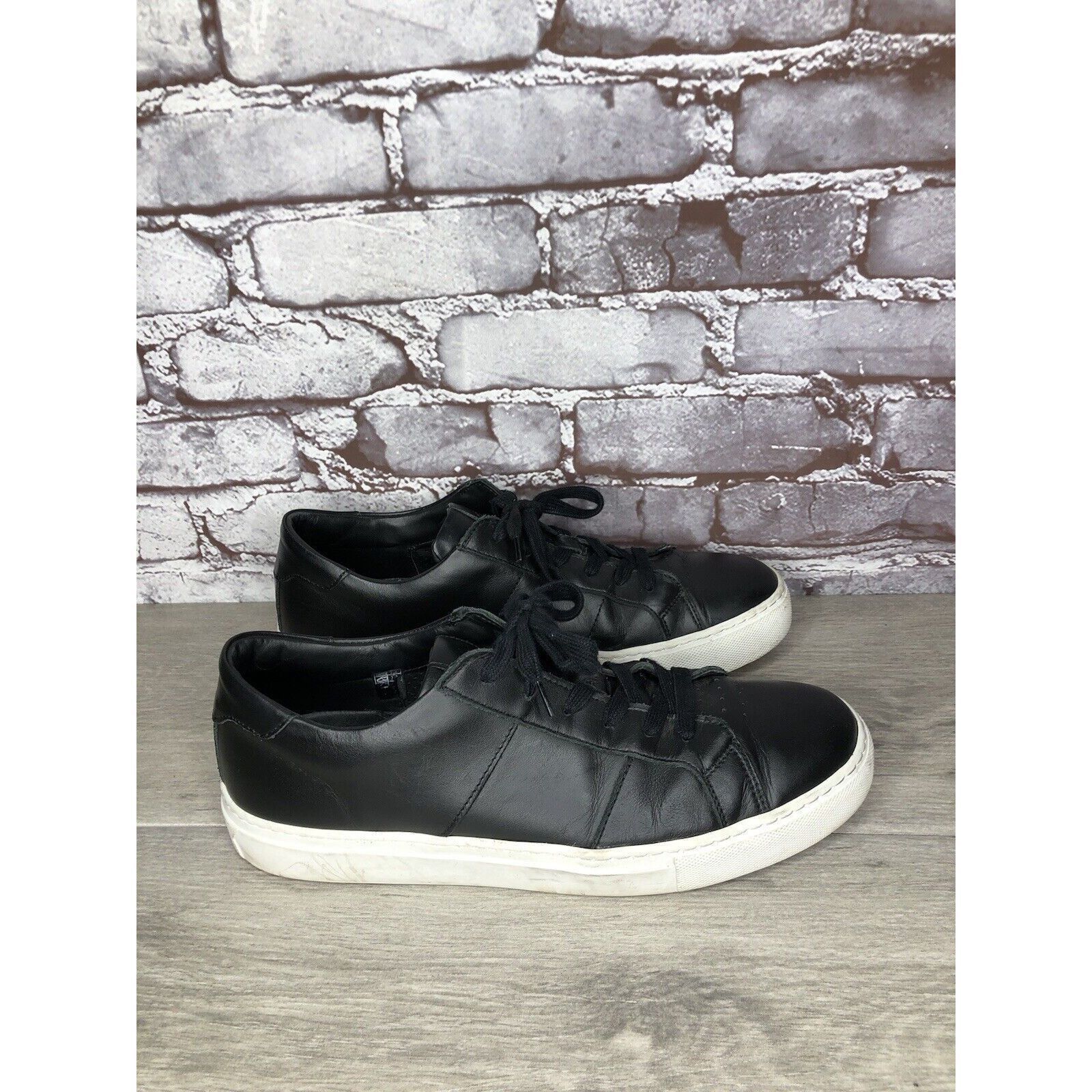 Greats Greats Brooklyn Black Leather Causal Lace Sneakers Shoes Men Size US 9.5 / EU 42-43 - 16 Thumbnail