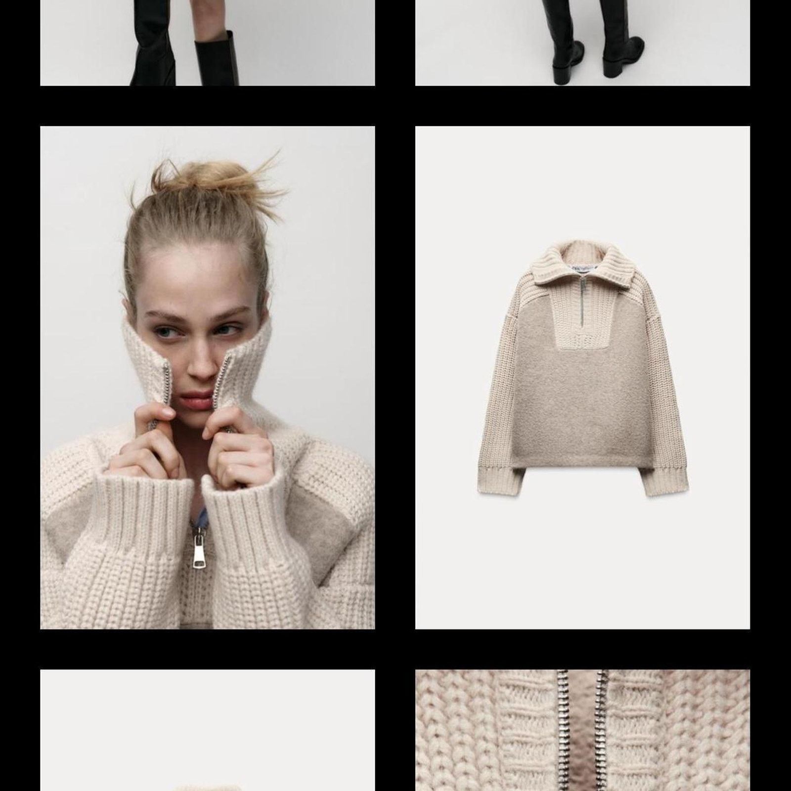 Zara ZARA WOOL BLEND KNIT ZIPPER SWEATER - BRAND NEW SIZE XS Size XS / US 0-2 / IT 36-38 - 6 Thumbnail