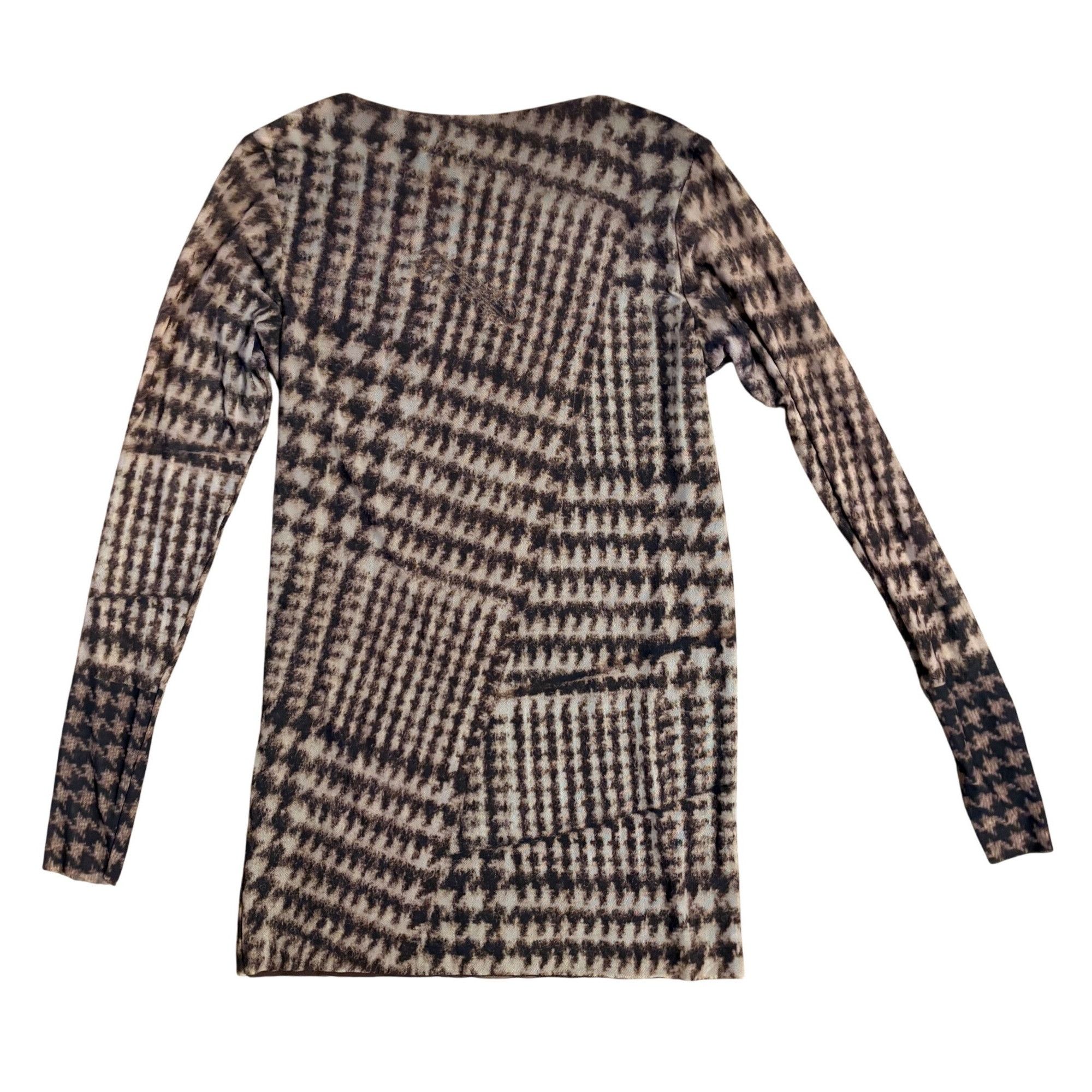 Other LaPiel By AMB Design S/M Florence Stretch Knit Top Houndstoo Size S / US 4 / IT 40 - 2 Thumbnail