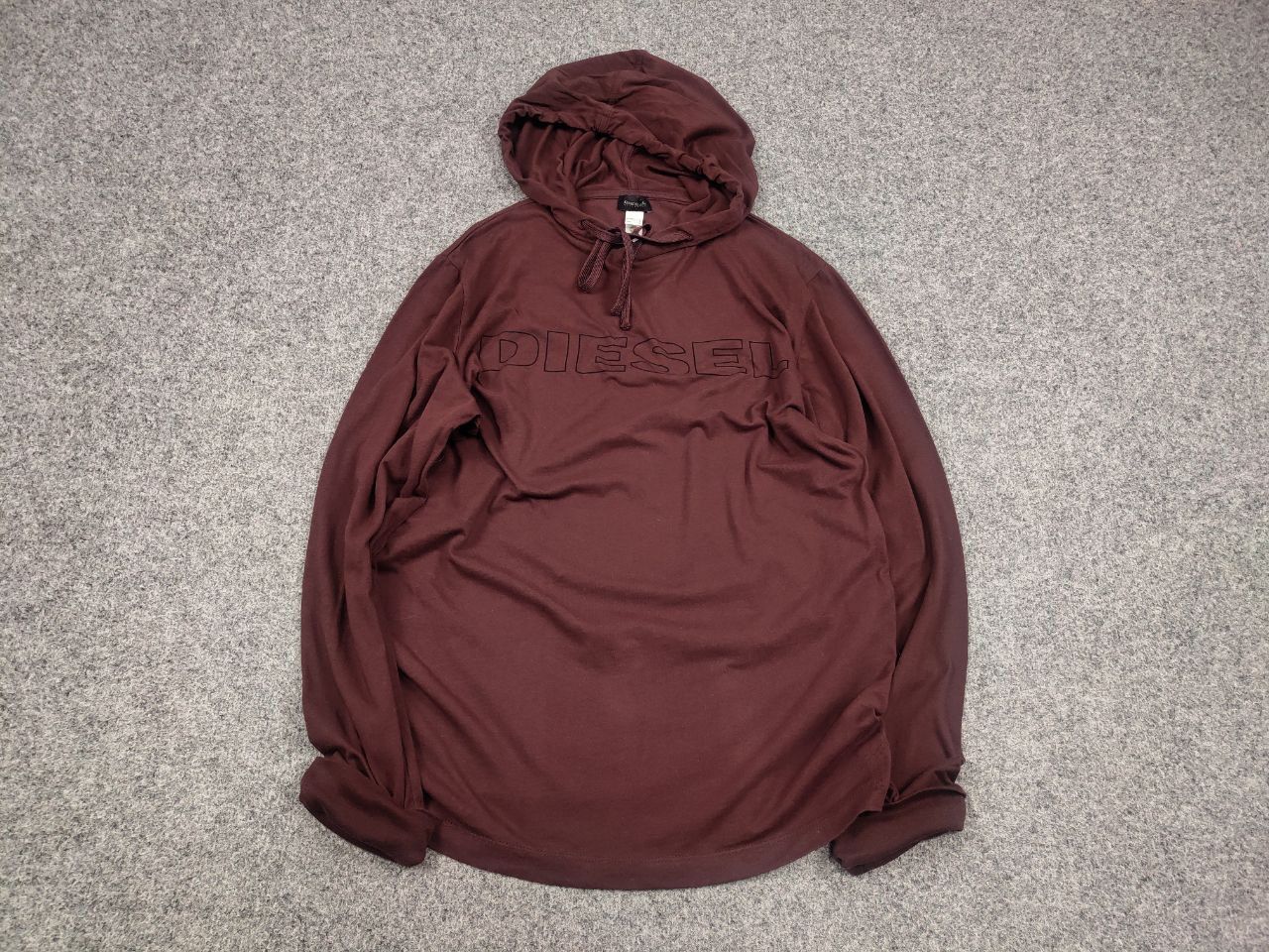 Diesel Vintage Diesel Dark Brown Logo Y2k Long Sleeve Light Hoodie Size US M / EU 48-50 / 2 - 2 Thumbnail