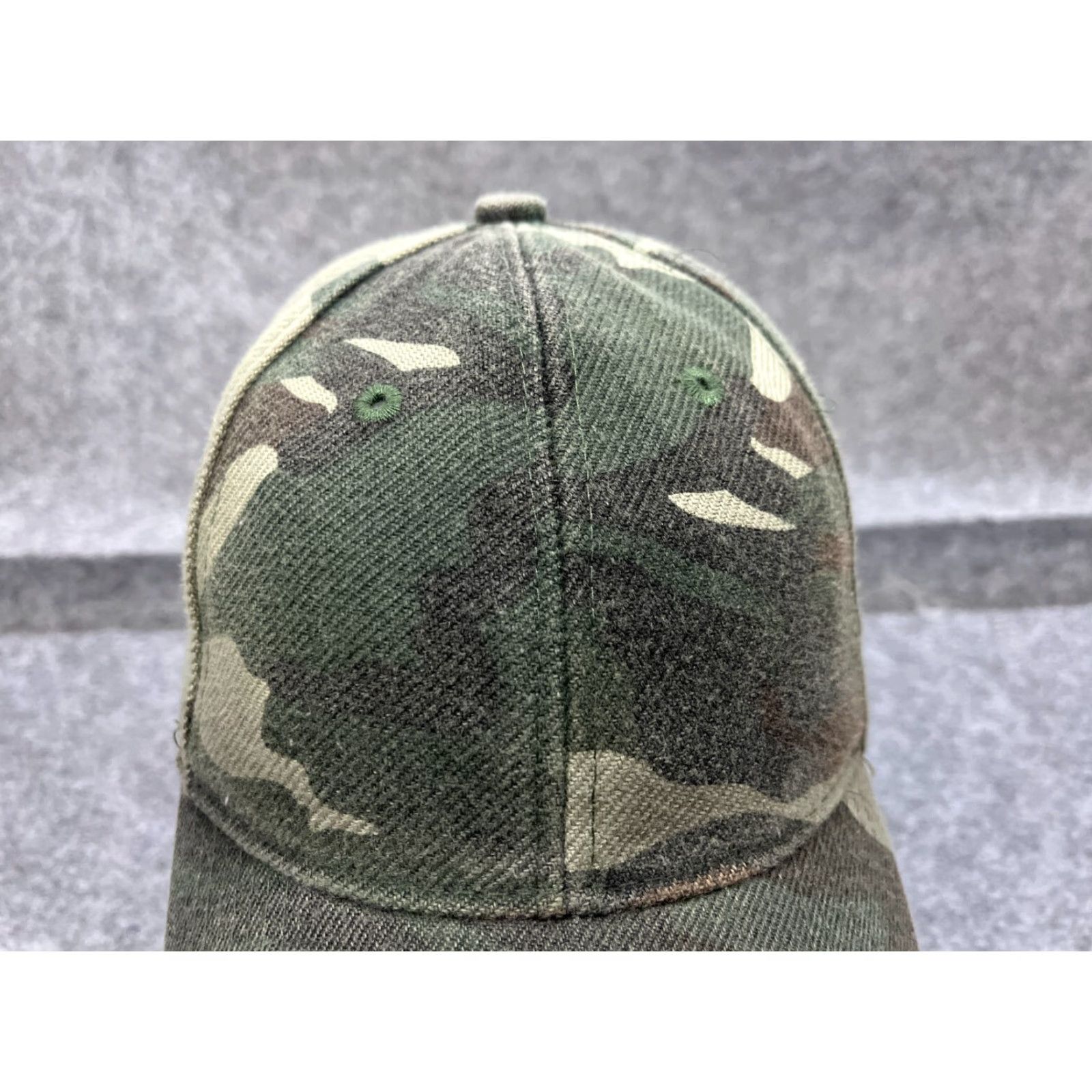 Vintage Green Camo Baseball Cap Adjustable One Size Cotton Outdoor Casual Mens Size ONE SIZE - 2 Thumbnail