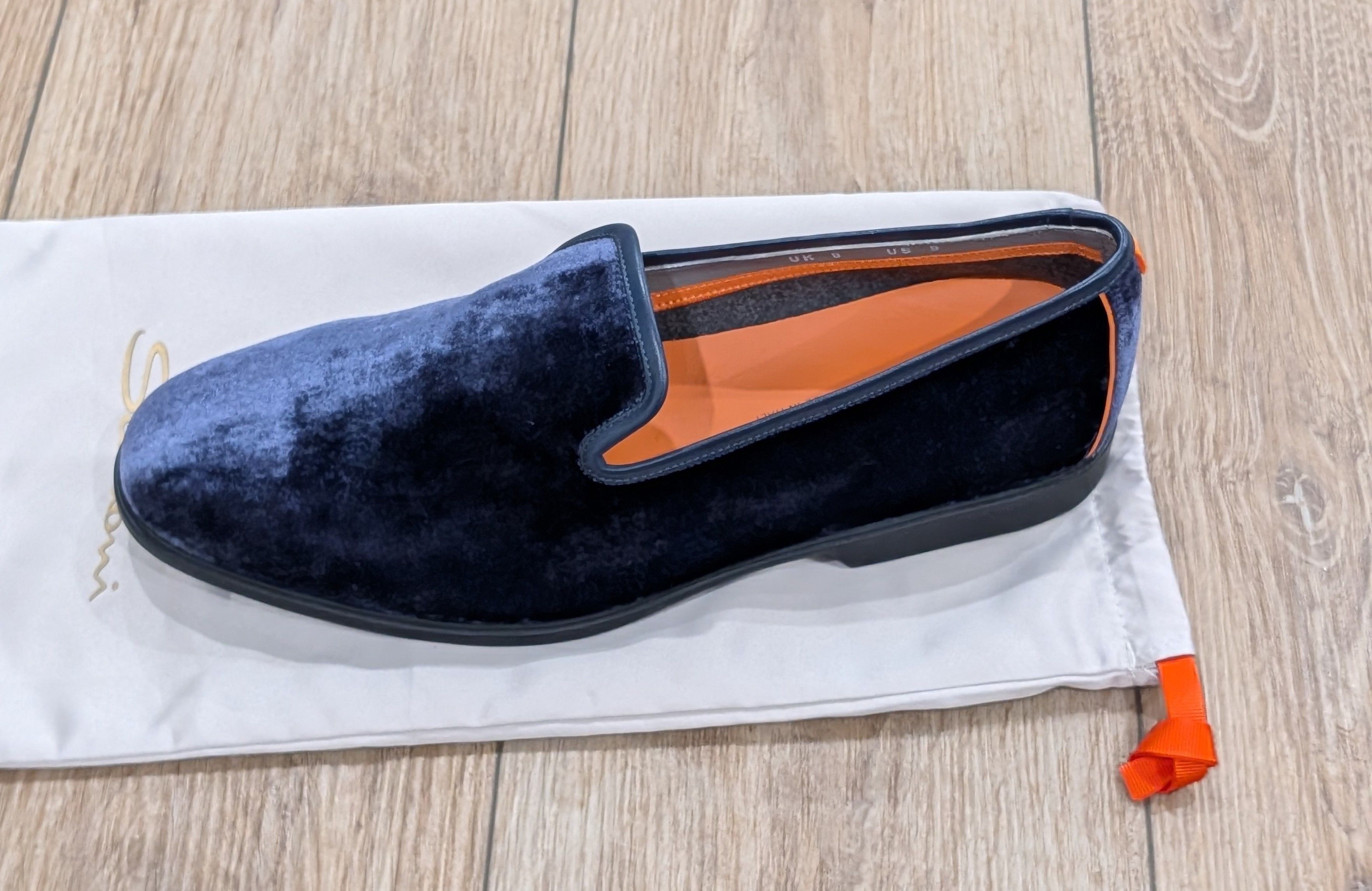 Santoni SANTONI Velvet Evening Shoes Smoking Slippers Blue US 9 Size US 9 / EU 42 - 5 Thumbnail
