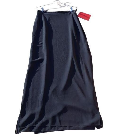 Vintage Vtg 80s JS Collections Formal Maxi Skirt Black Sz 8 Double S Size 30" / US 8 / IT 44 - 14 Thumbnail