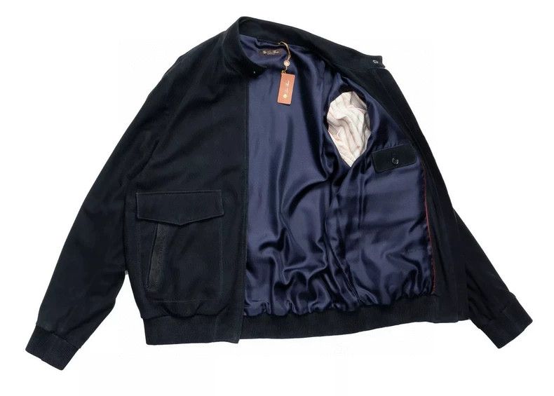 Loro Piana LORO PIANA Blue-gray suede jacket Size US XL / EU 56 / 4 - 6 Thumbnail