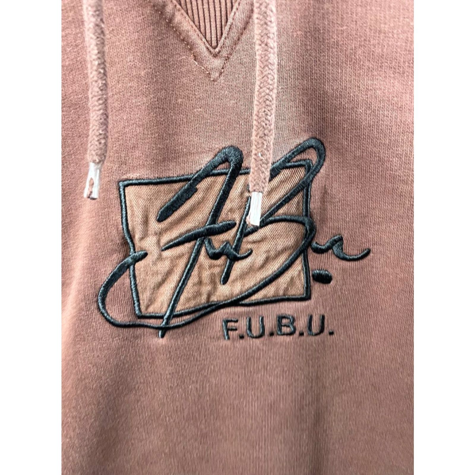 Fubu FUBU Hoodie Mens Brown Cotton Long Sleeve Pullover Drawstring S Size Regular Logo Pockets Size US S / EU 44-46 / 1 - 6 Thumbnail