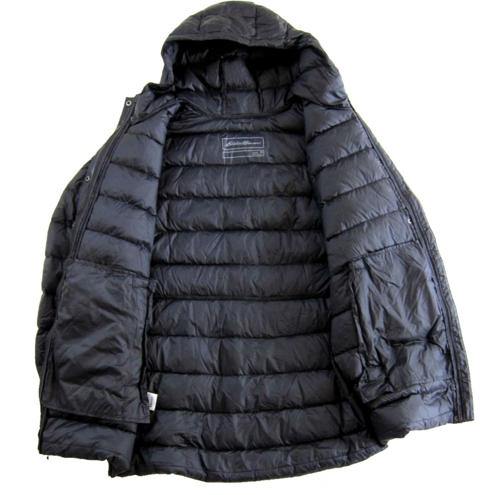 Eddie Bauer Eddie Bauer Jacket Woman M Down Nylon Black Hooded Packable Lightweight Full Zip Mid-Length Casual Womens Size M / US 6-8 / IT 42-44 - 4 Thumbnail