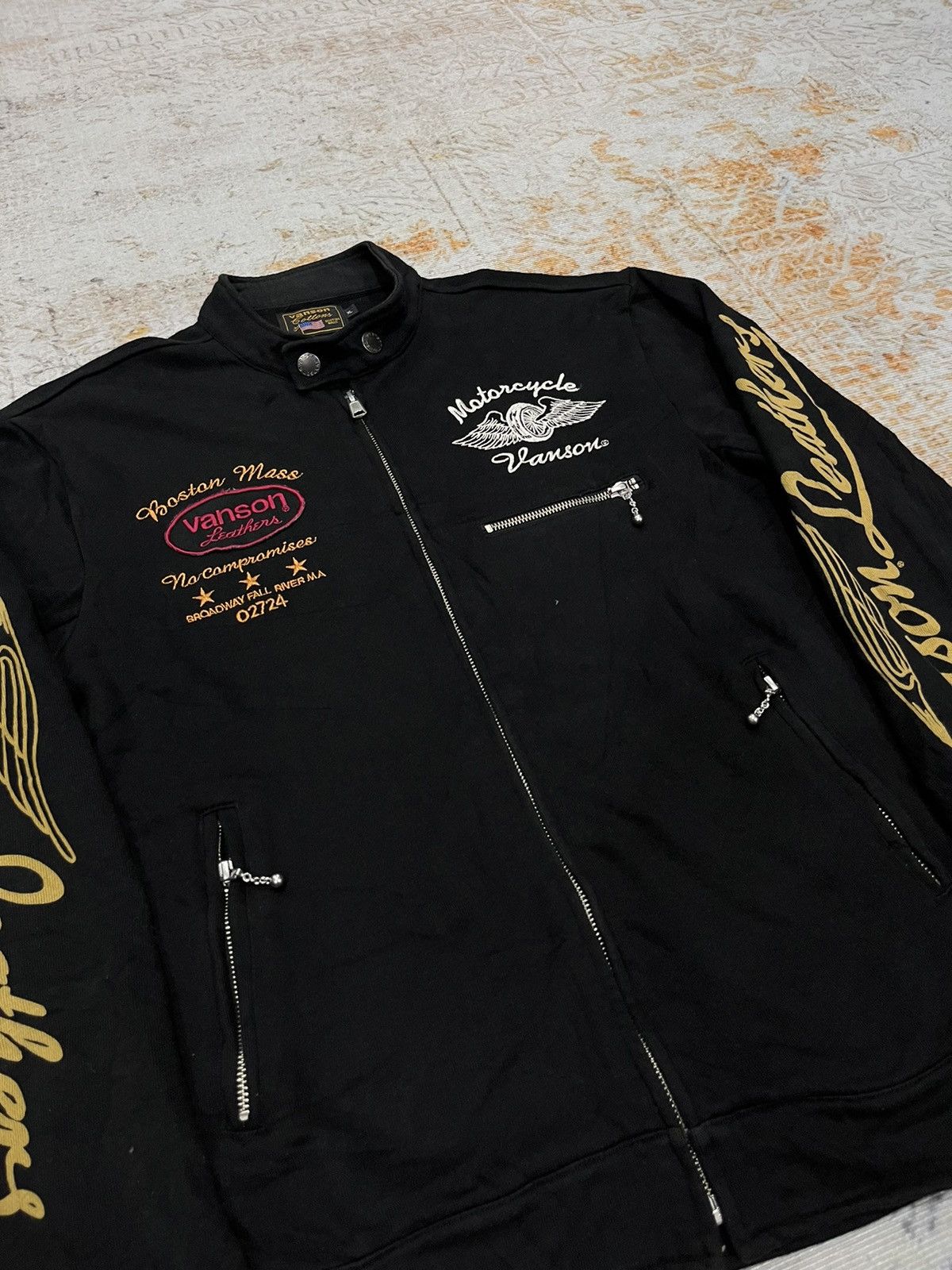 Vanson Leathers Vanson Leathers Motorcycle Rider Cotton Jacket Size US XL / EU 56 / 4 - 4 Thumbnail