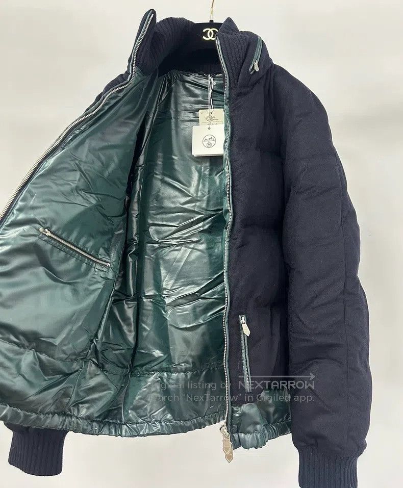 Hermes Hermes Men's waterproof cashmere down jacket, zipper hood Size US M / EU 48-50 / 2 - 5 Thumbnail