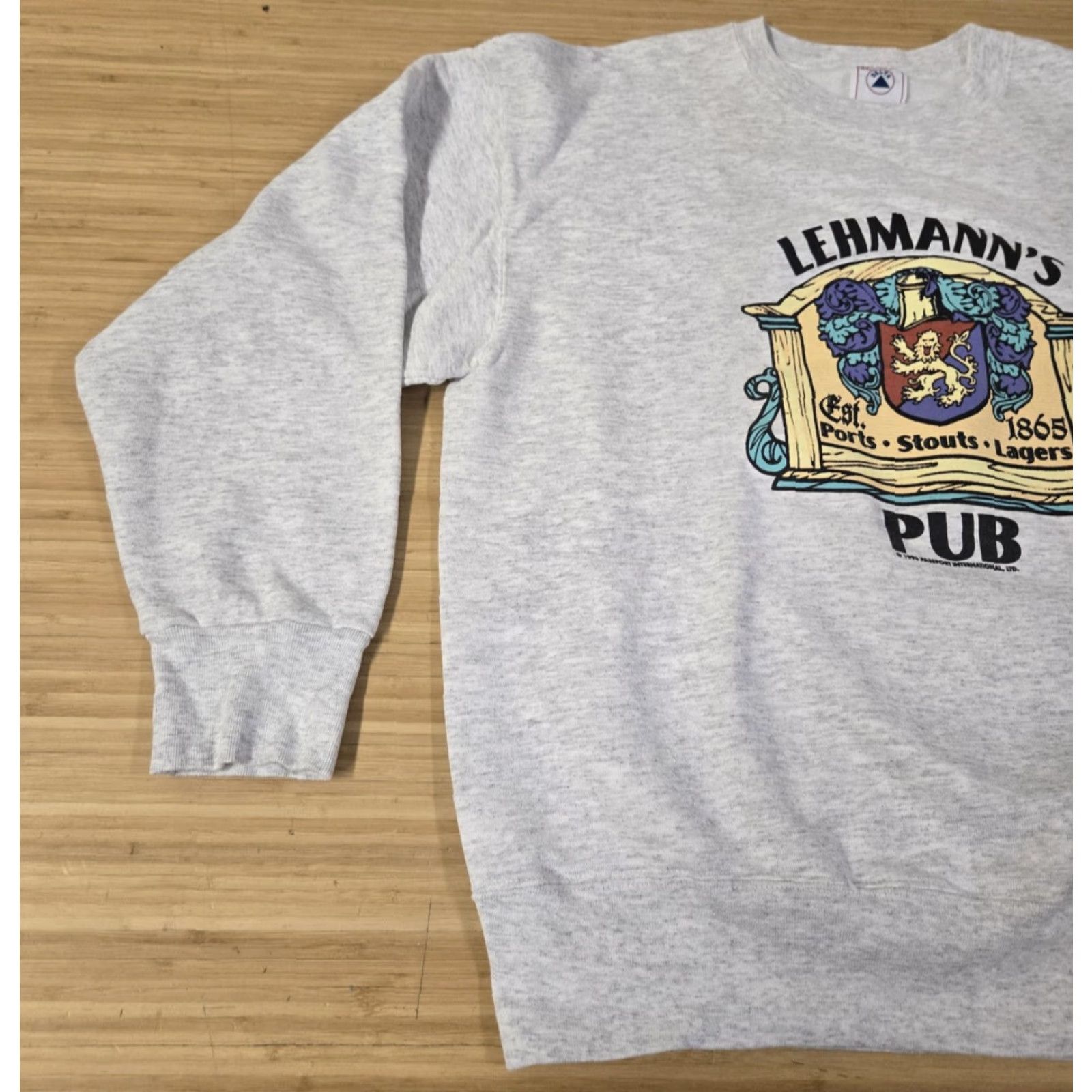 Delta VINTAGE Lehmann's Pub Sweatshirt Crewneck Mens XL Gray Graphic Made USA 90s Size US XL / EU 56 / 4 - 3 Thumbnail