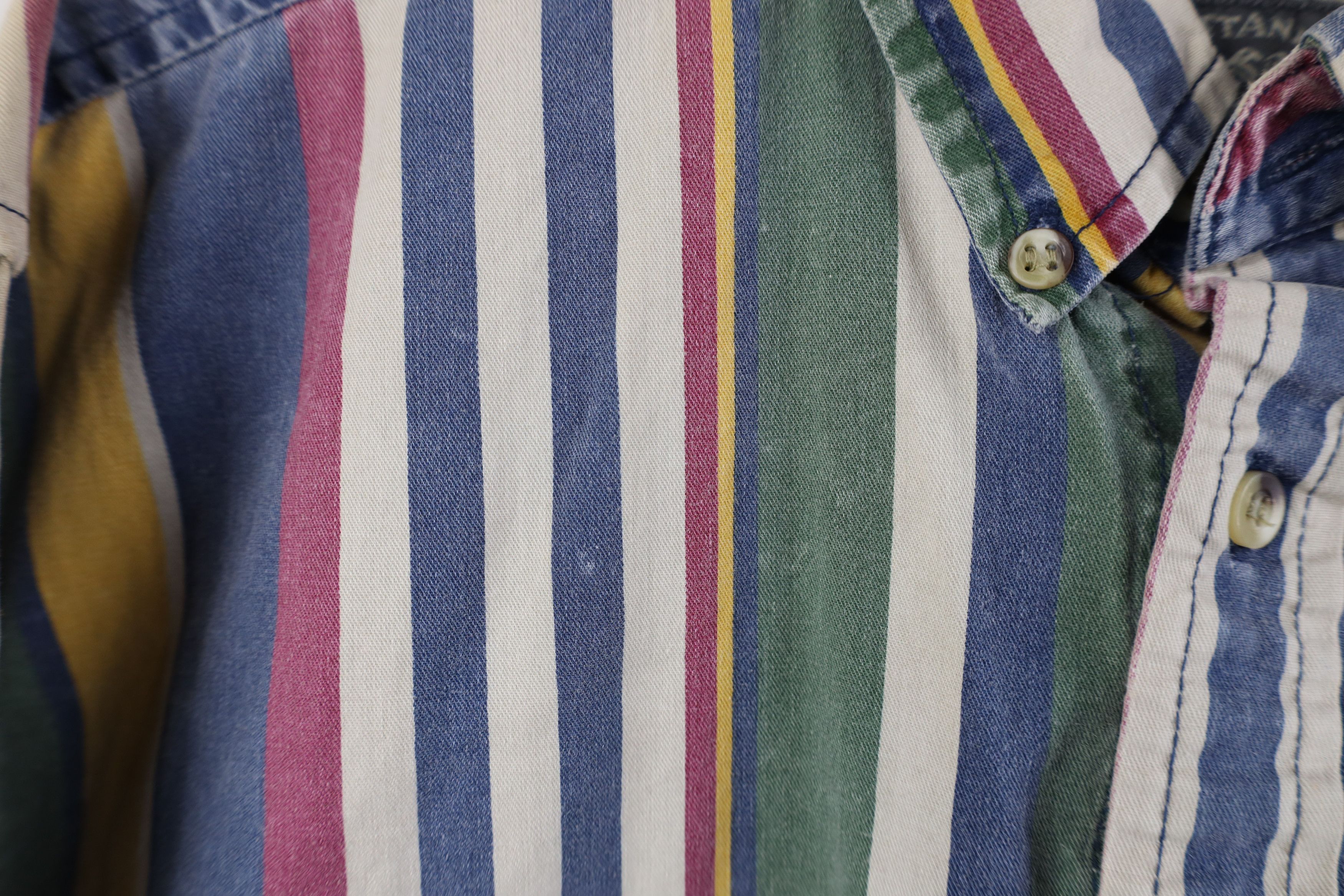 Vintage Vintage 90s Streetwear Rainbow Striped Button Down Shirt Size US M / EU 48-50 / 2 - 5 Thumbnail