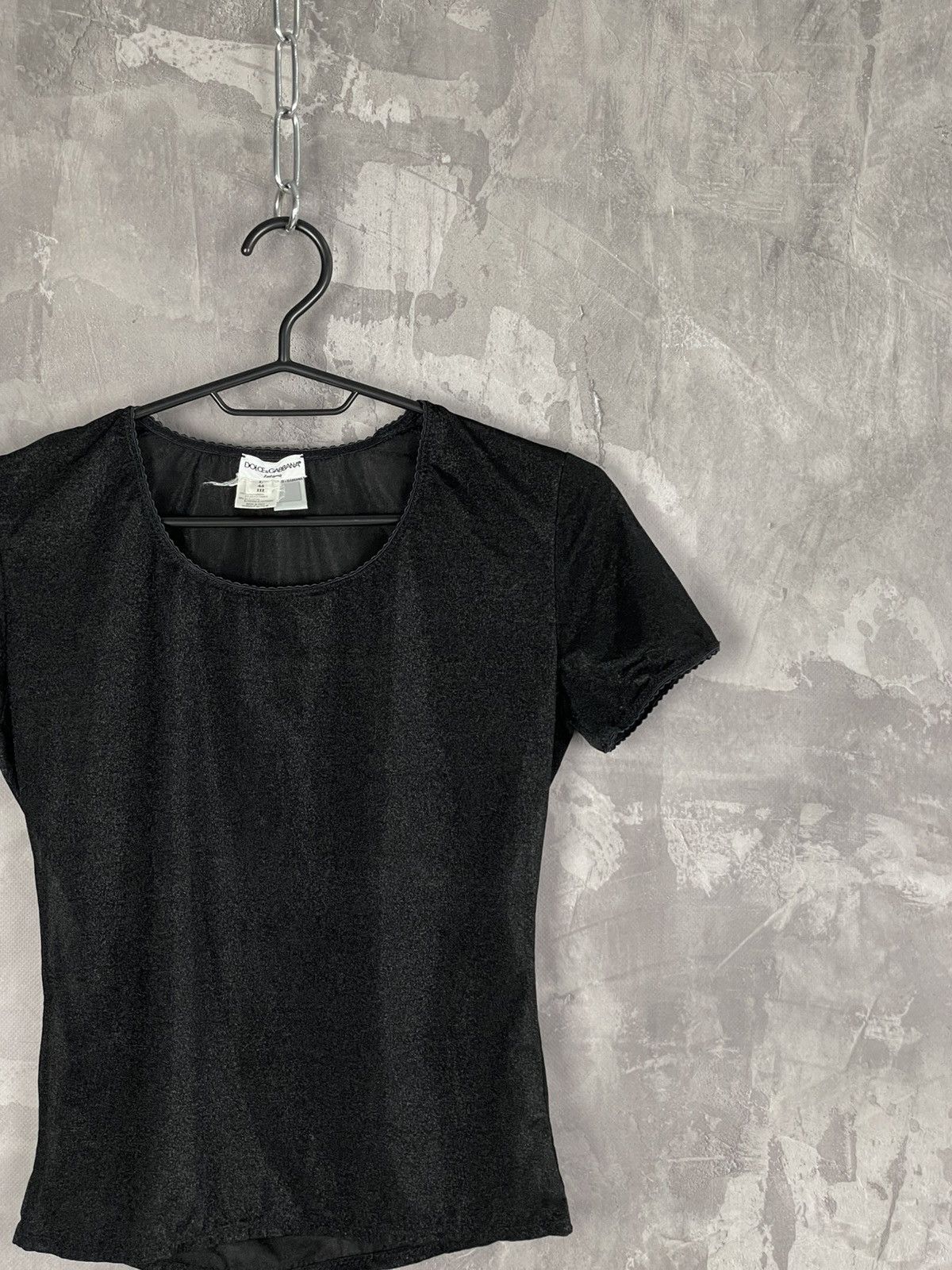 Designer × Dolce & Gabbana Dolce & Gabbana Y2K Intimo Luxury Fabulous Mesh T shirt Size L / US 10 / IT 46 - 4 Thumbnail