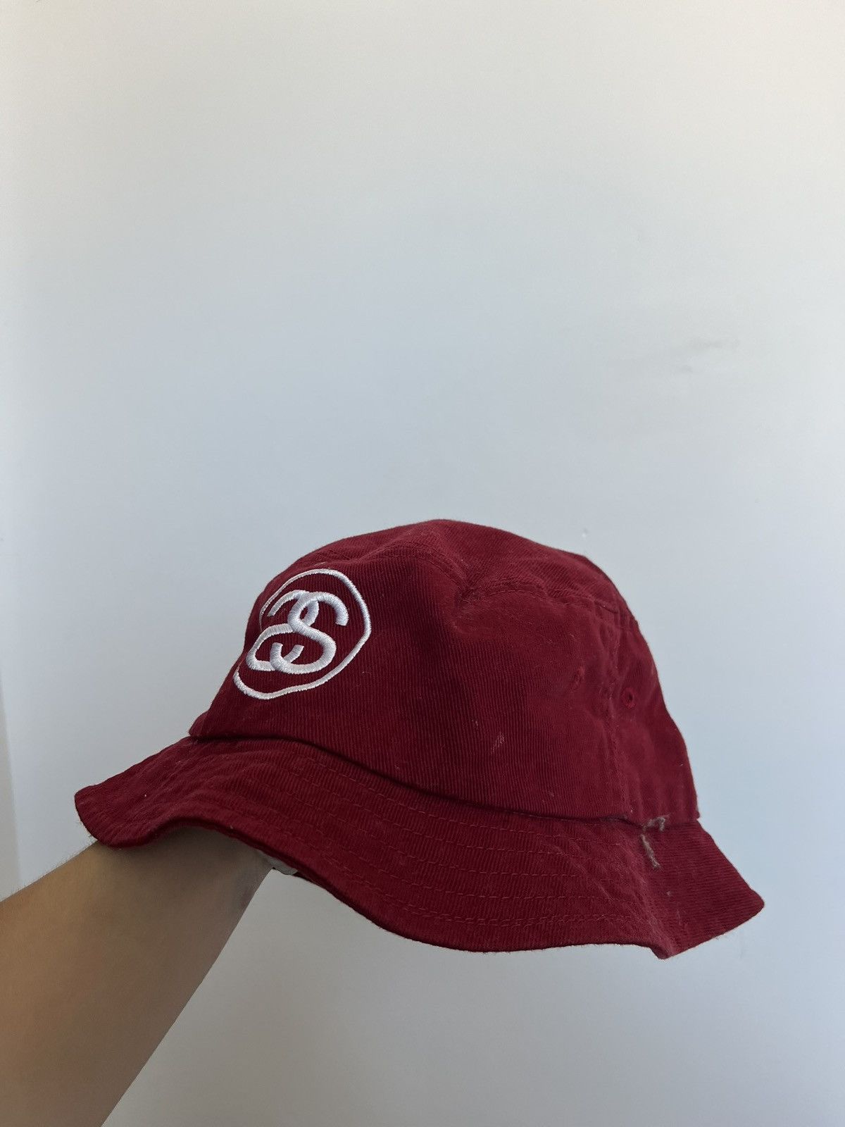 Stussy Stussy Burgundy Bucket Hat Corduroy — Classic Logo Embroider Size ONE SIZE - 2 Thumbnail