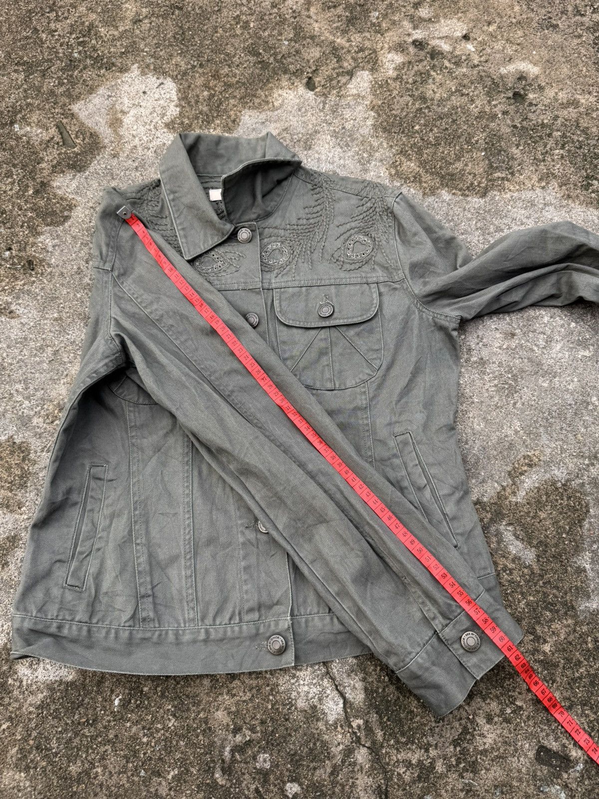 Chloe Chole Army Denim Jacket Size M / US 6-8 / IT 42-44 - 11 Thumbnail