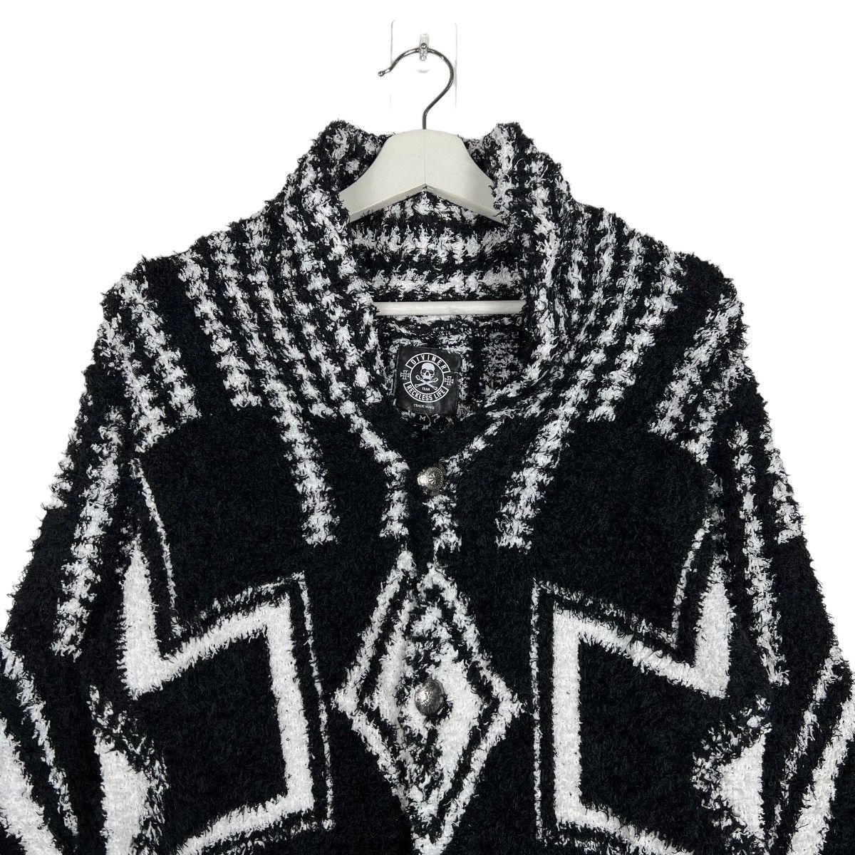 Hysteric Glamour 🔥 DIVINER TEAM RECKLESS LIFE FLEECE KNITTED CARDIGAN Size US M / EU 48-50 / 2 - 4 Thumbnail