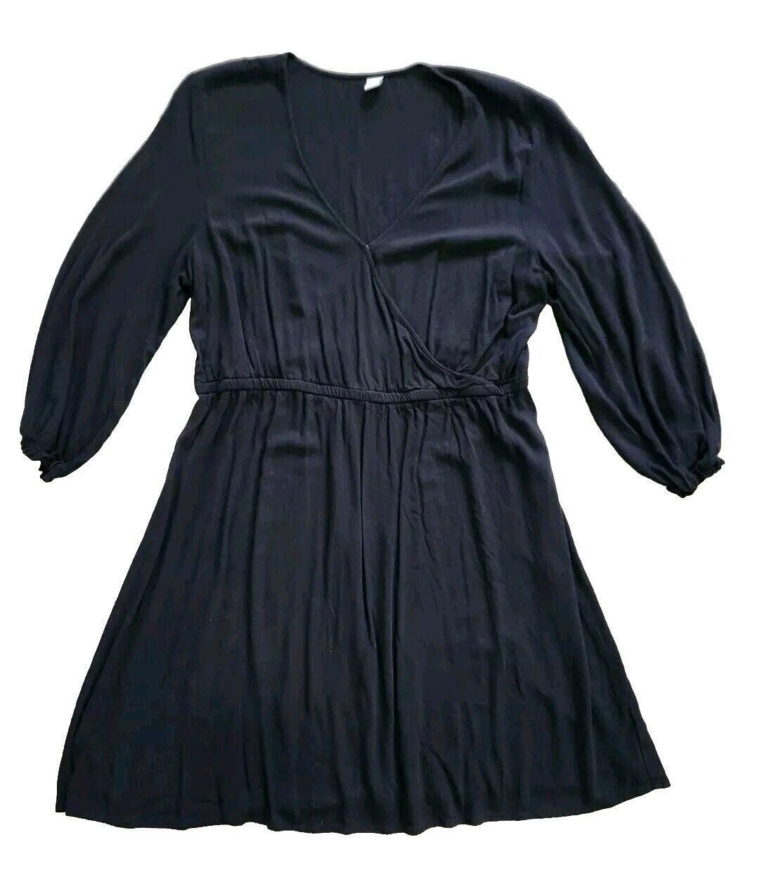 Old Navy Old Navy Dress Extra Large Black V Neck Long Sleeves Light Size XL / US 12-14 / IT 48-50 - 1 Thumbnail