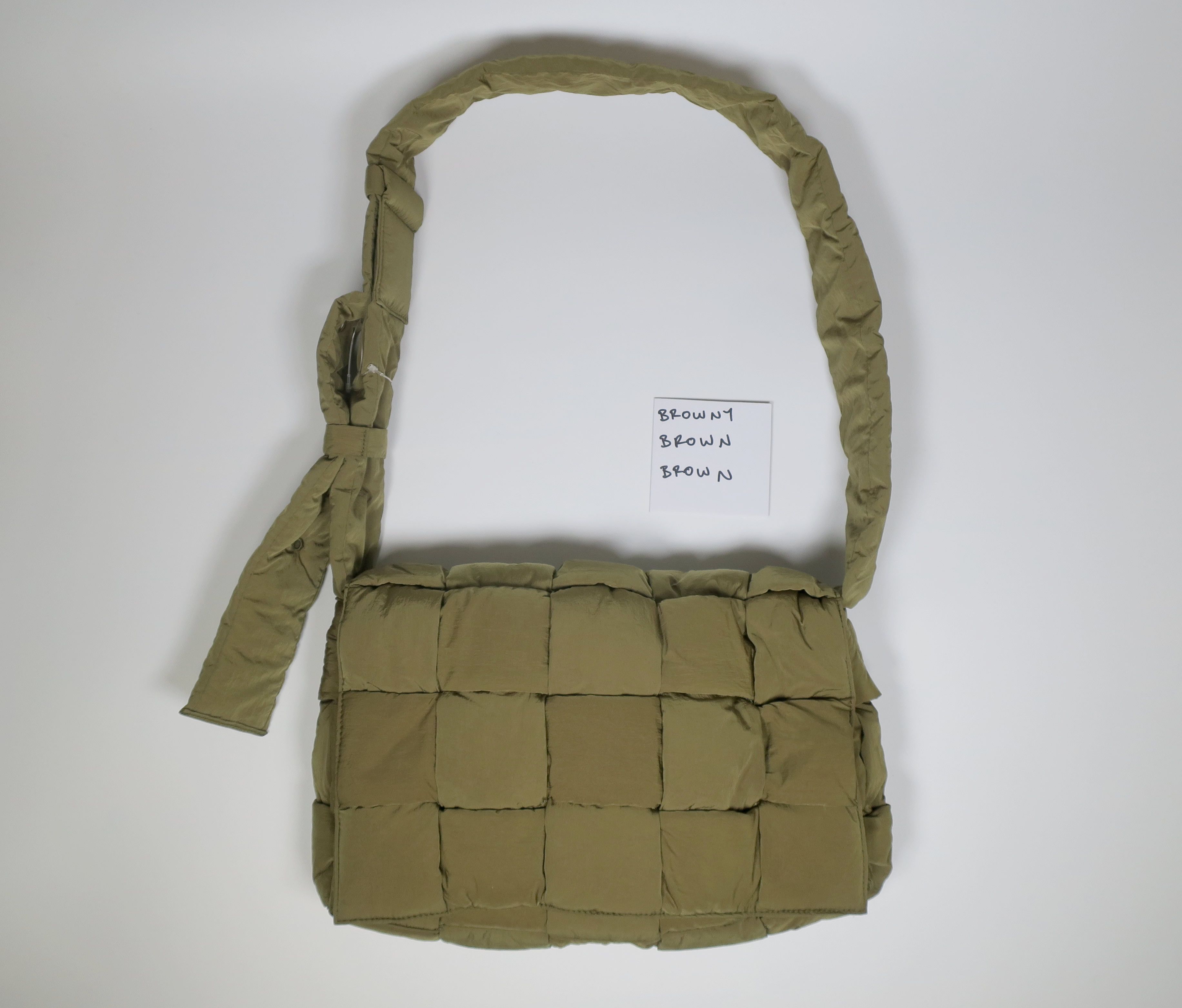 Bottega Veneta Bottega Veneta Maxi Padded Tech Cassette Shoulder Bag -Khaki Size ONE SIZE - 1 Thumbnail