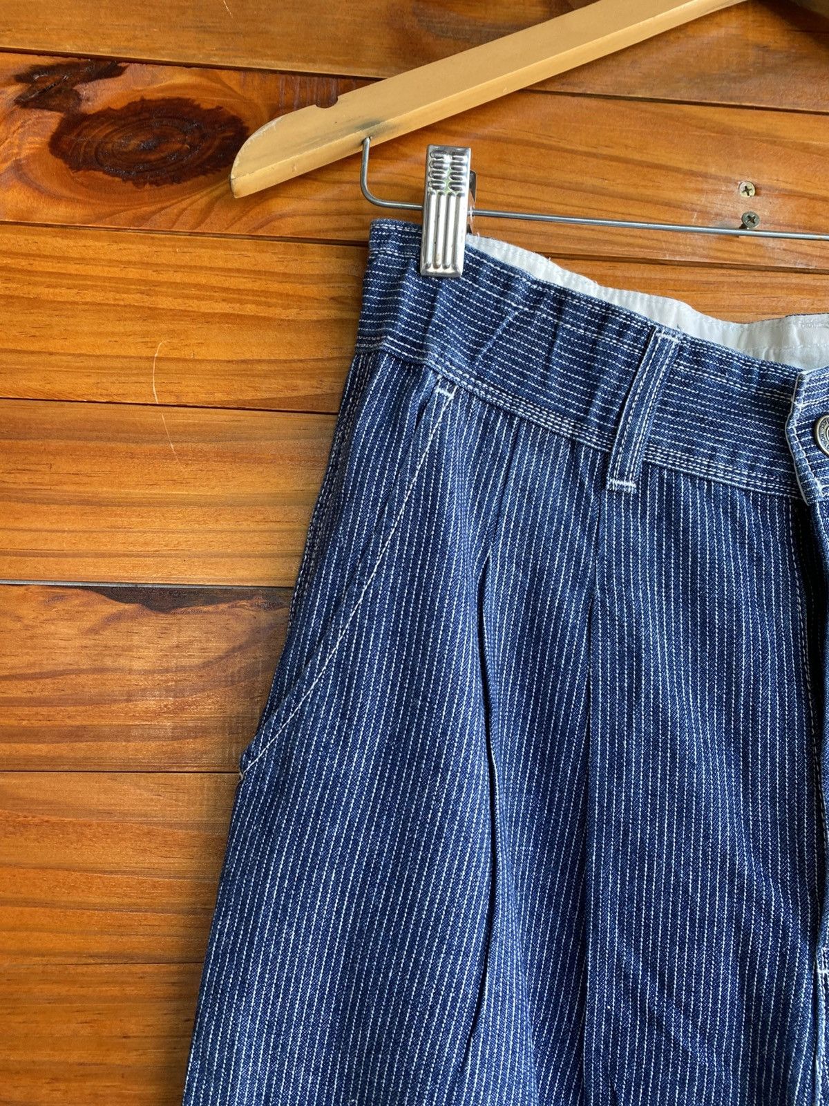 Japanese Brand LOGOS DAYS Hickory Stripe Denim Pants Wide Leg Jeans Size US 28 / EU 44 - 8 Thumbnail
